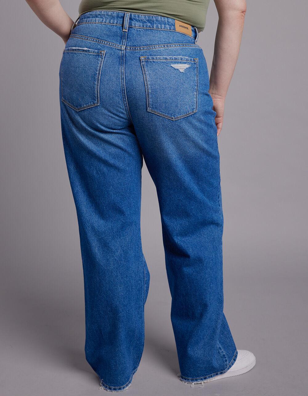 RSQ Womens High Rise Straight Leg Jeans - MEDIUM WASH Product Image
