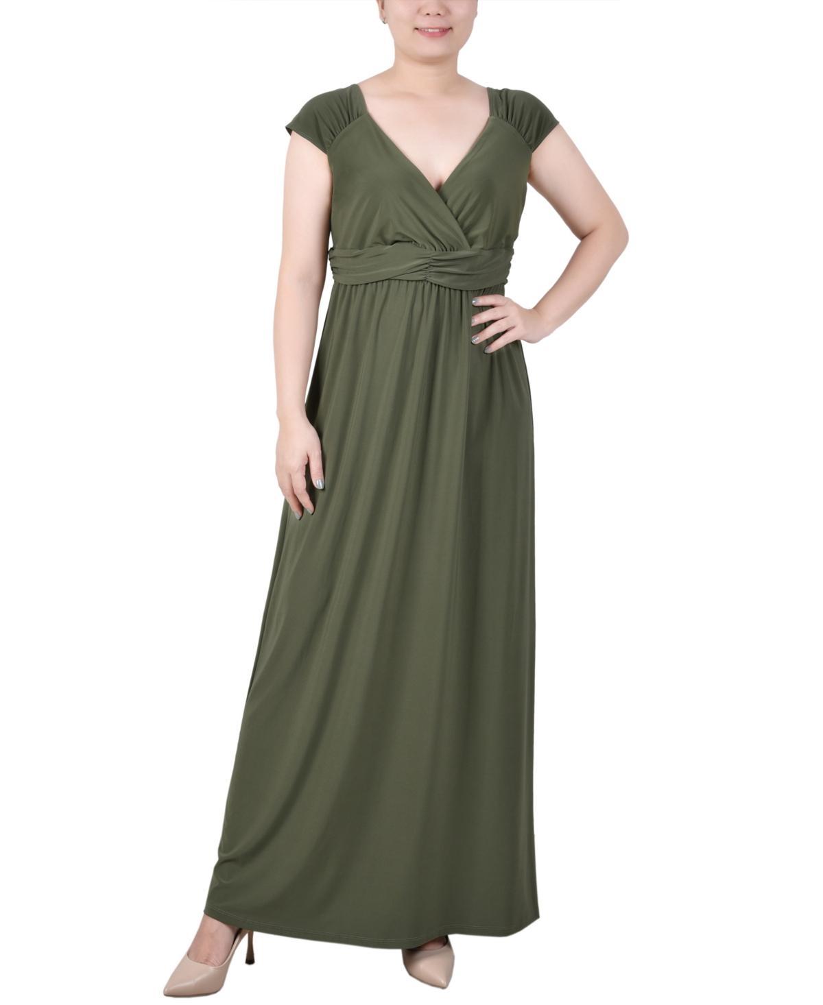 Ny Collection Petite Ruched Empire-Waist Maxi Dress Product Image