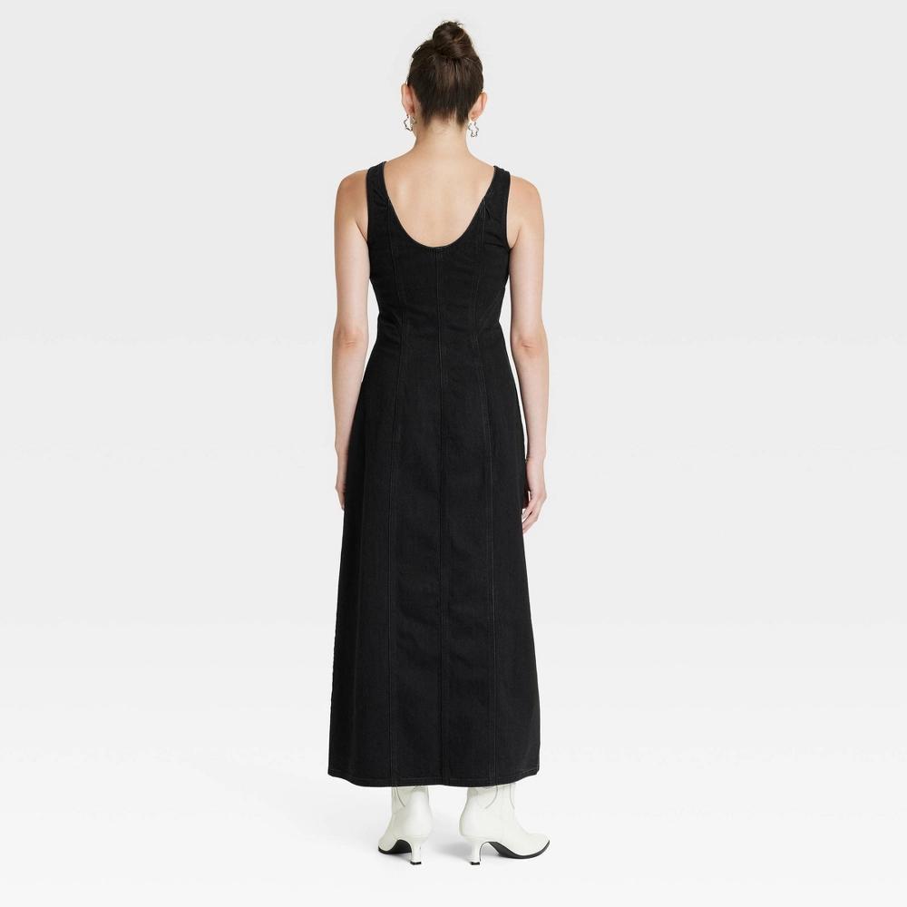 Womens Tailored Corset Midi Dress - Universal Thread Black Product Image