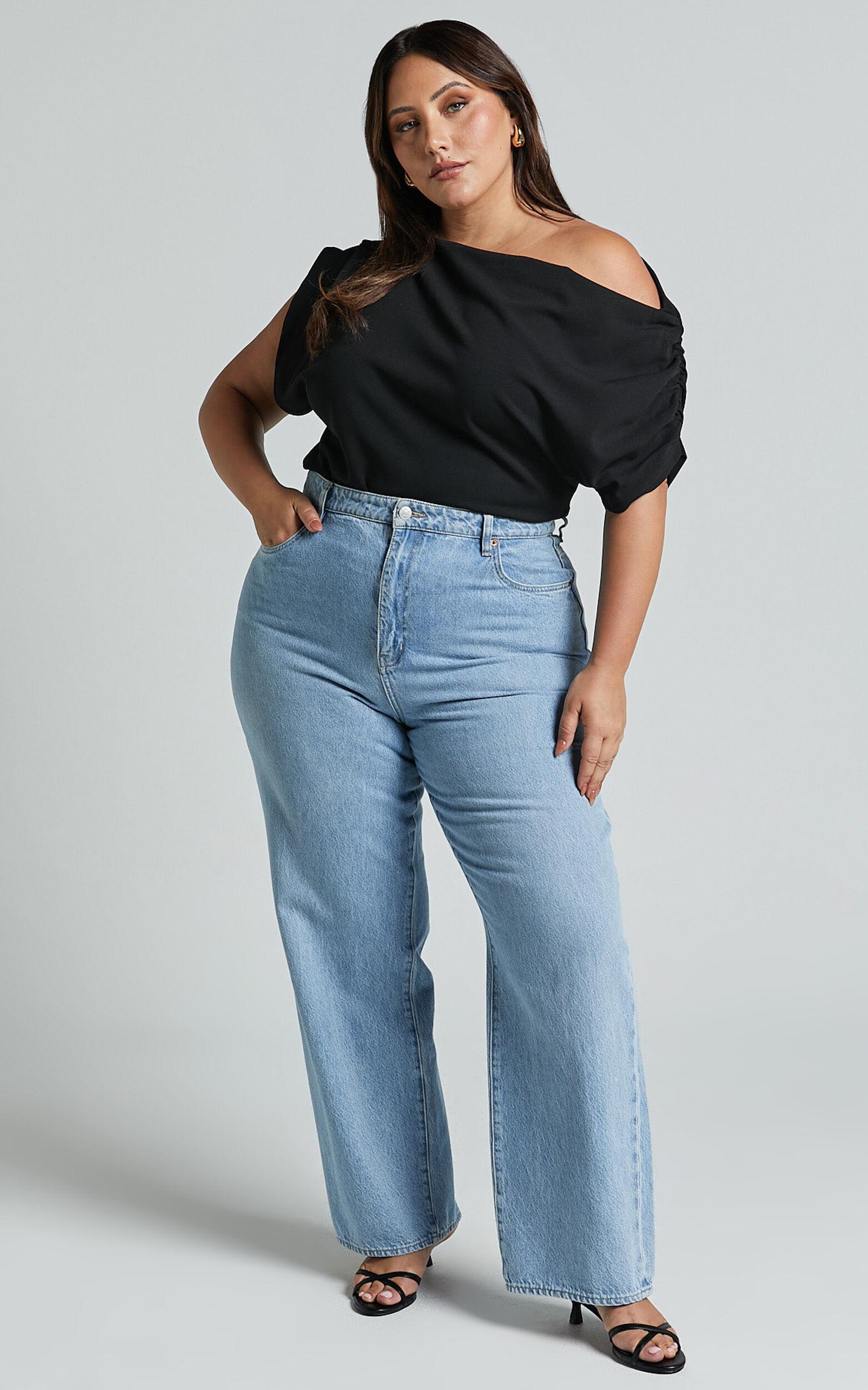 Nalfie Top - Asymmetrical Top in Black Product Image
