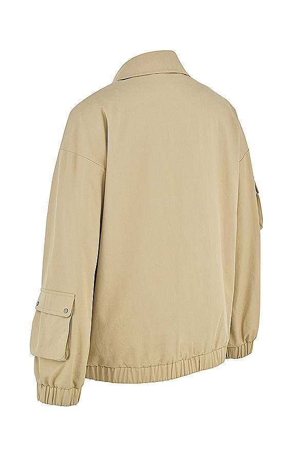 Cami Taupe Oversized Track Jacket Product Image