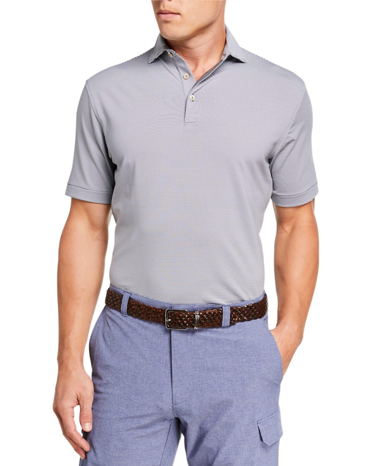 Mens Jubilee Stripe Stretch-Jersey Polo Shirt Product Image