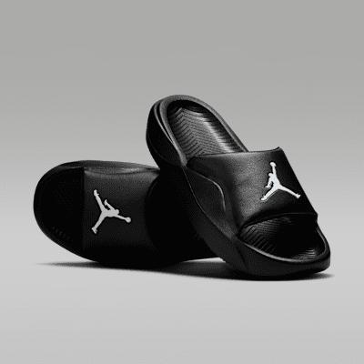 Jordan Men's Franchise Slide Sandals in Black/Black Size 14 Leather Product Image