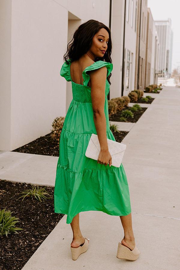 Seaside Serenity Midi In Kelly Green Product Image