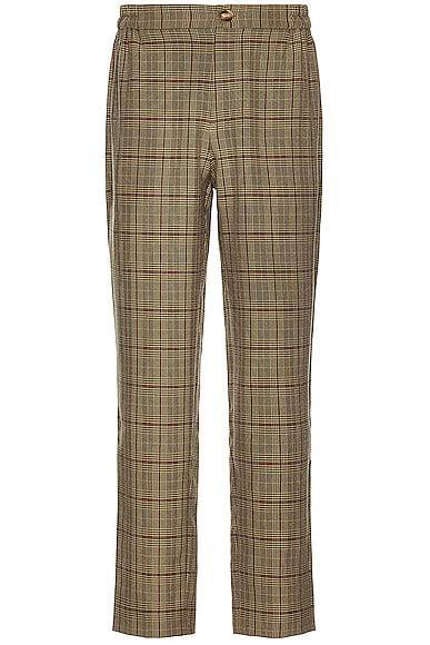 WAO Plaid Trouser in Brown Product Image