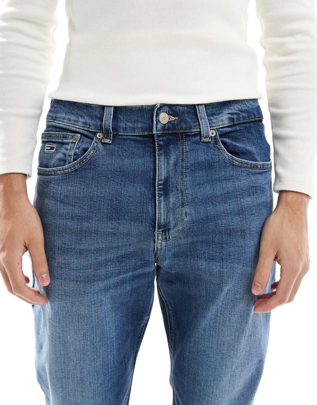 Tommy Jeans Ryan regular straight jeans in mid wash Product Image