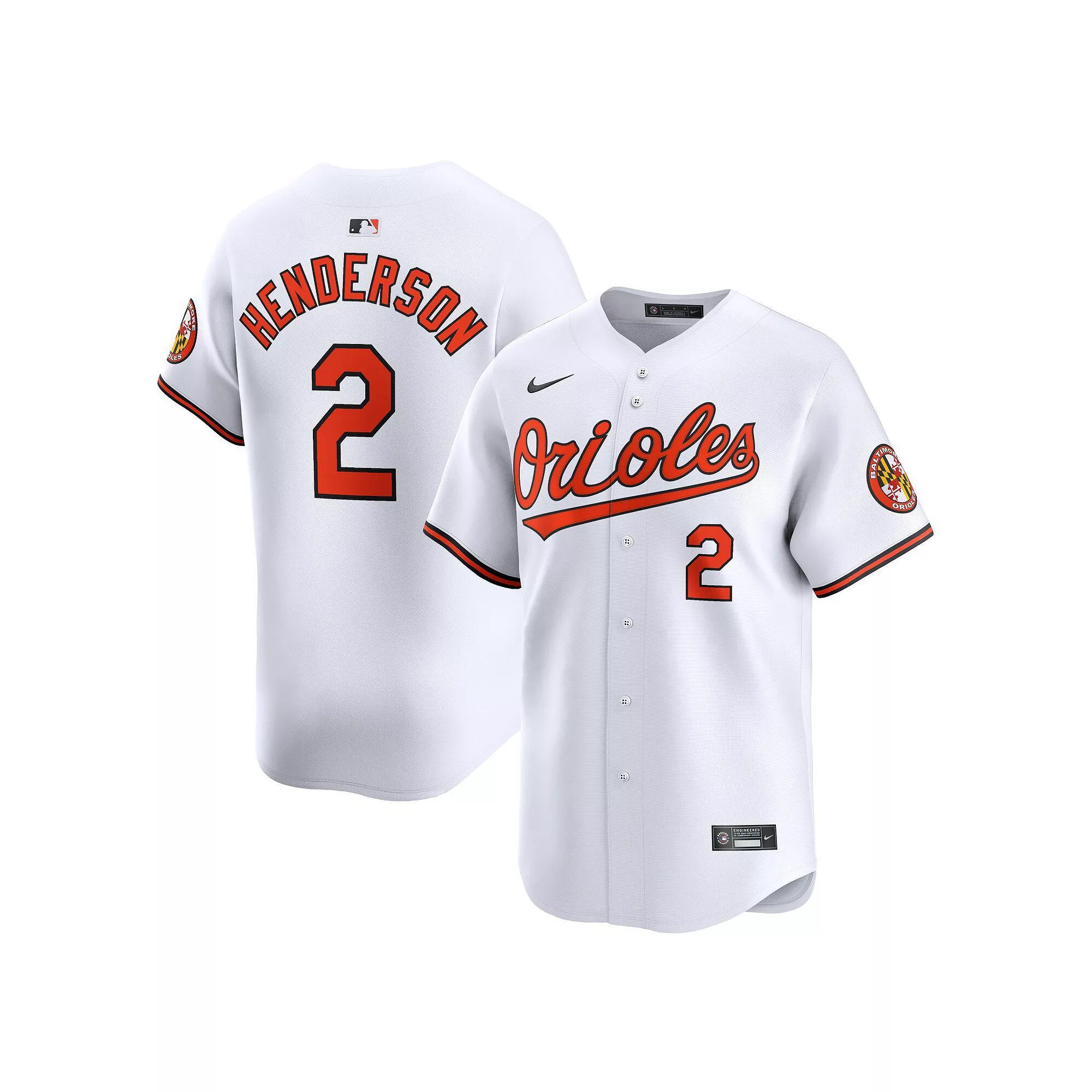 Men's Nike Gunnar Henderson White Baltimore Orioles Home Limited Player Jersey, Size: 2XL Product Image