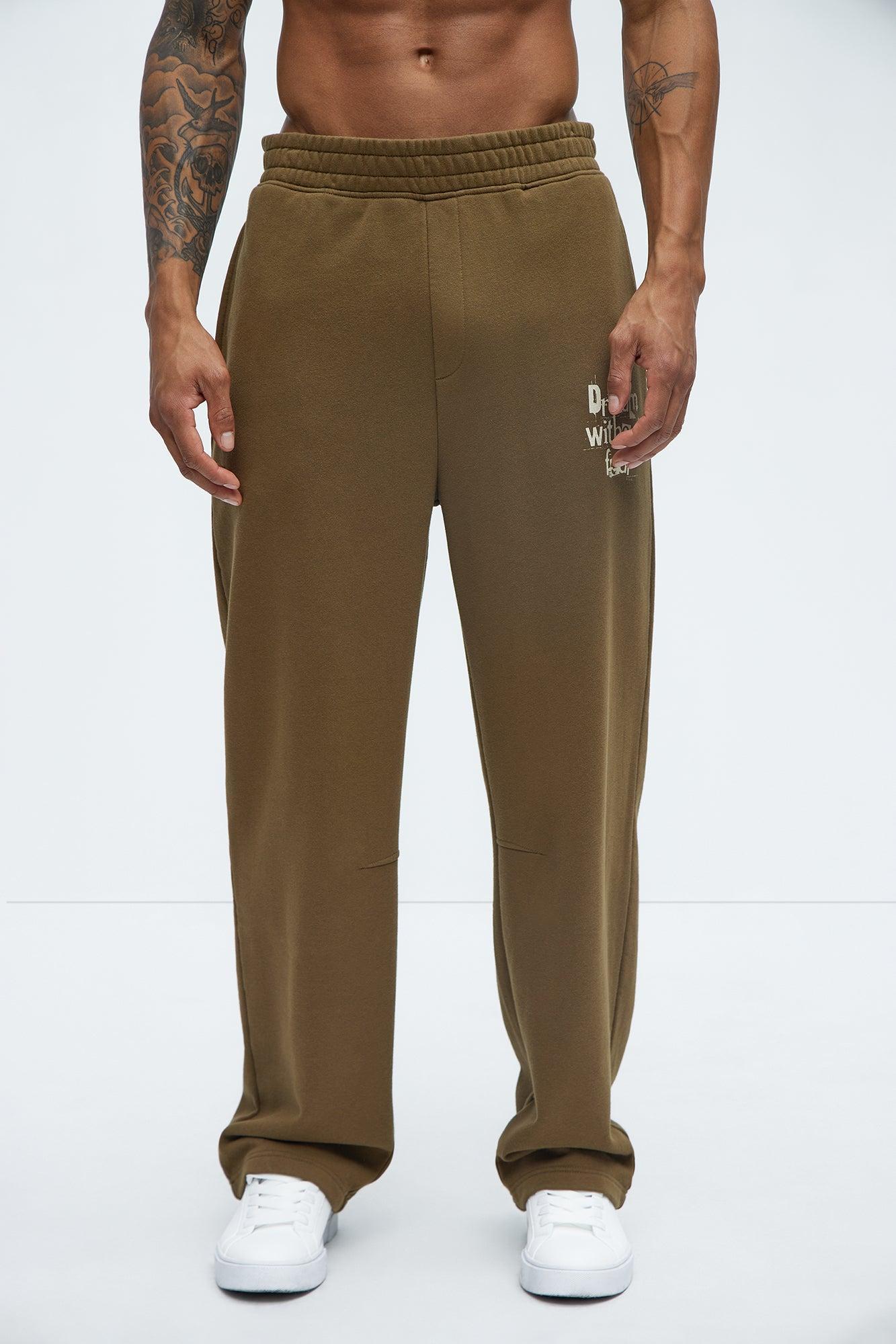 Dream Without Fear Sweatpants - Brown Product Image