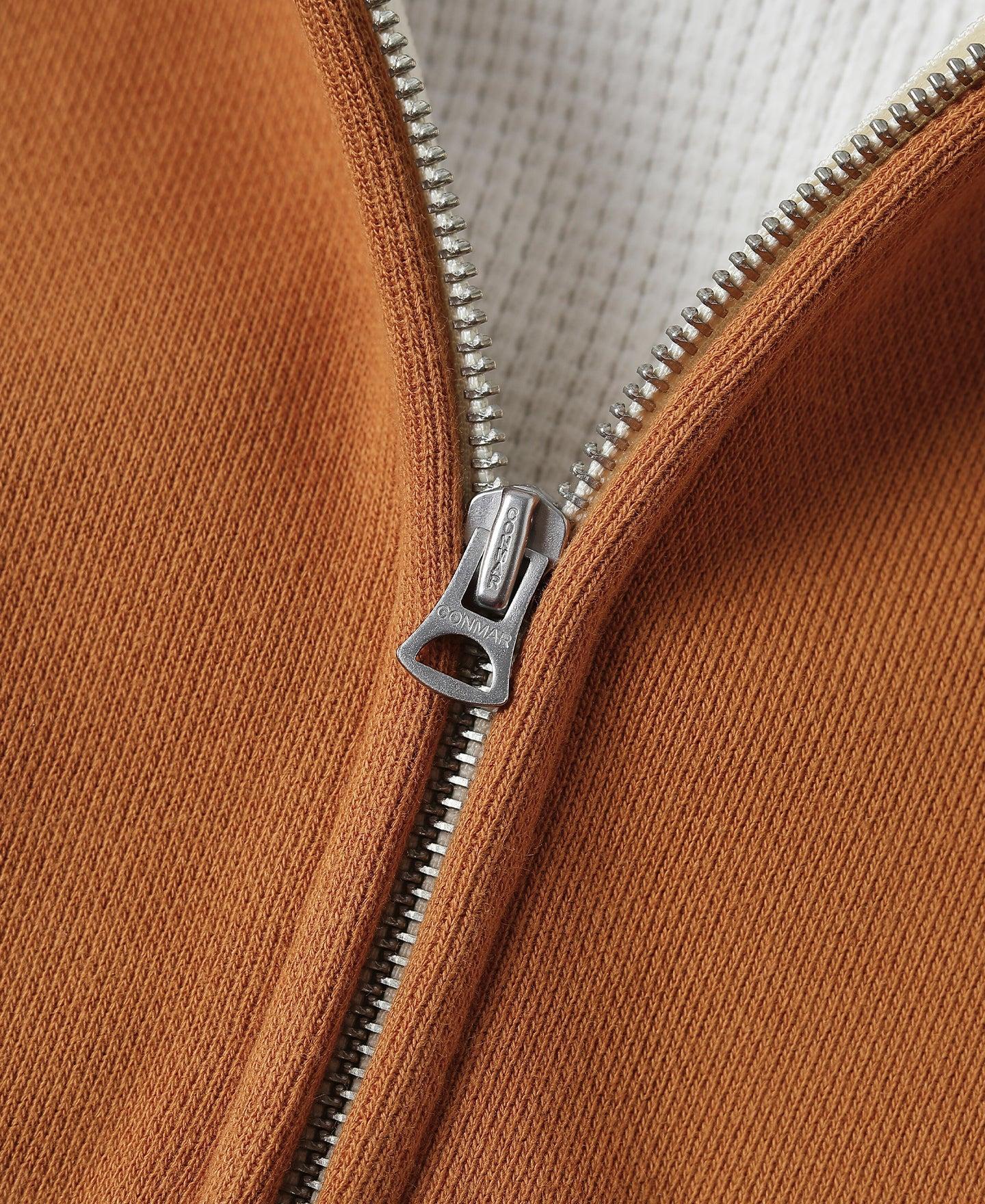 1950s Wind Shield Full-Zip Thermal Hoodie - Orange Product Image