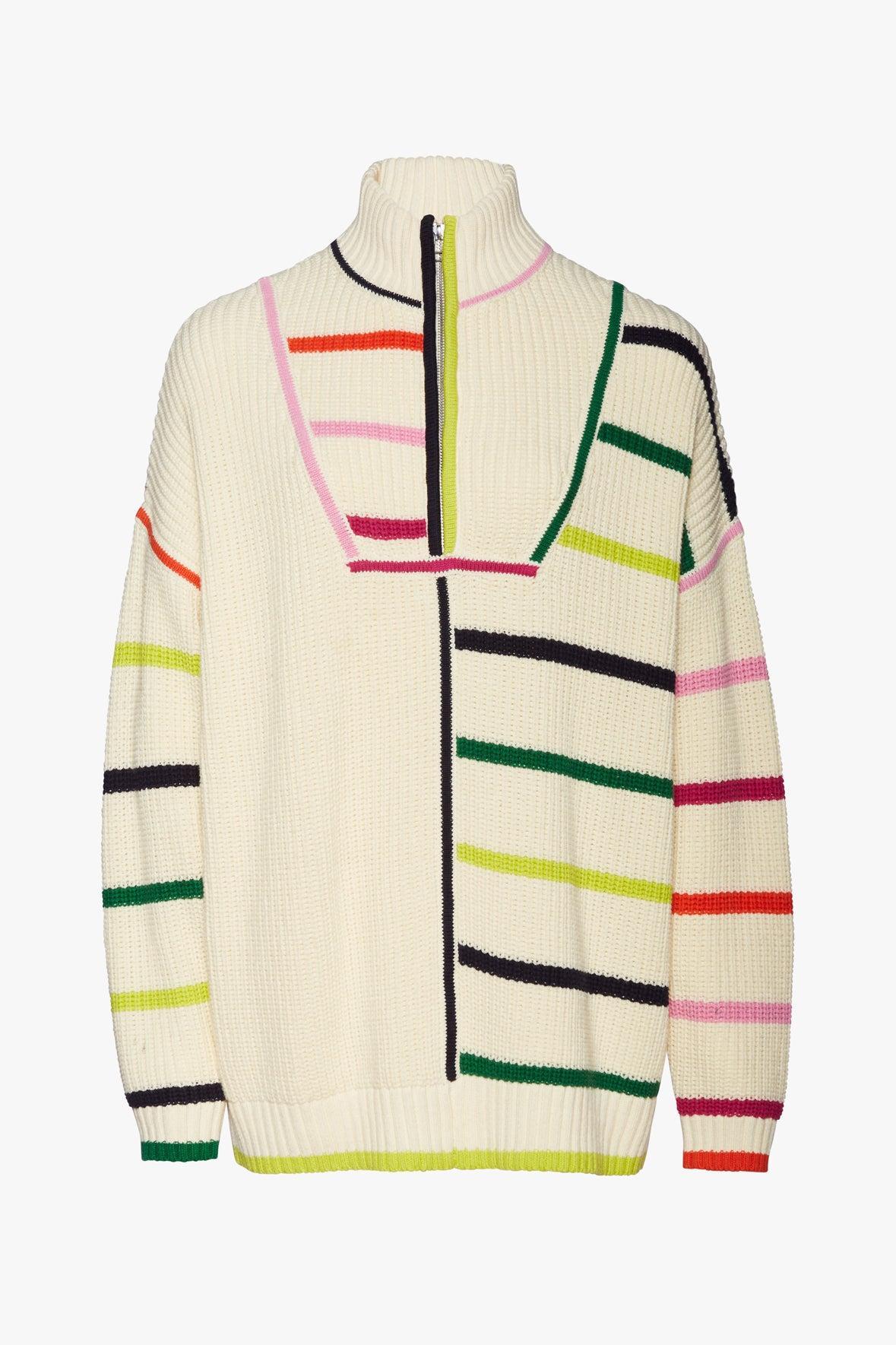 HAMPTON SWEATER | CREME RAINBOW MULTI Product Image