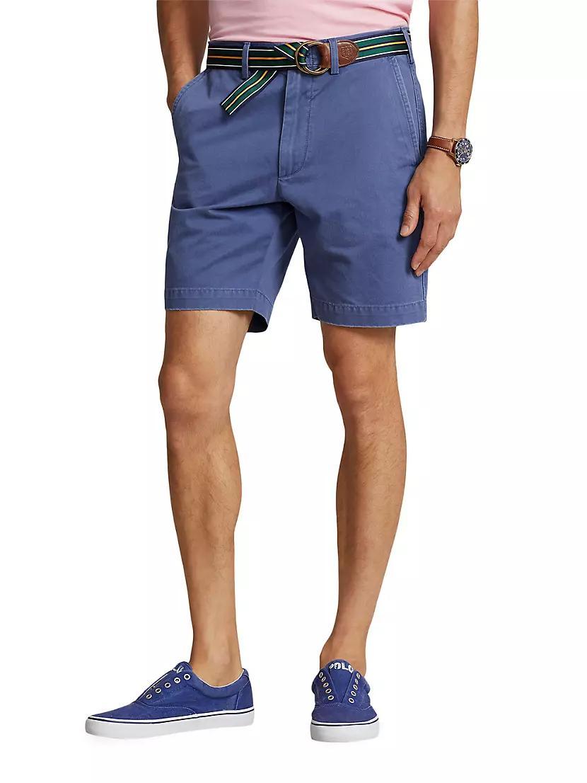 Twill Flat-Front Shorts Product Image
