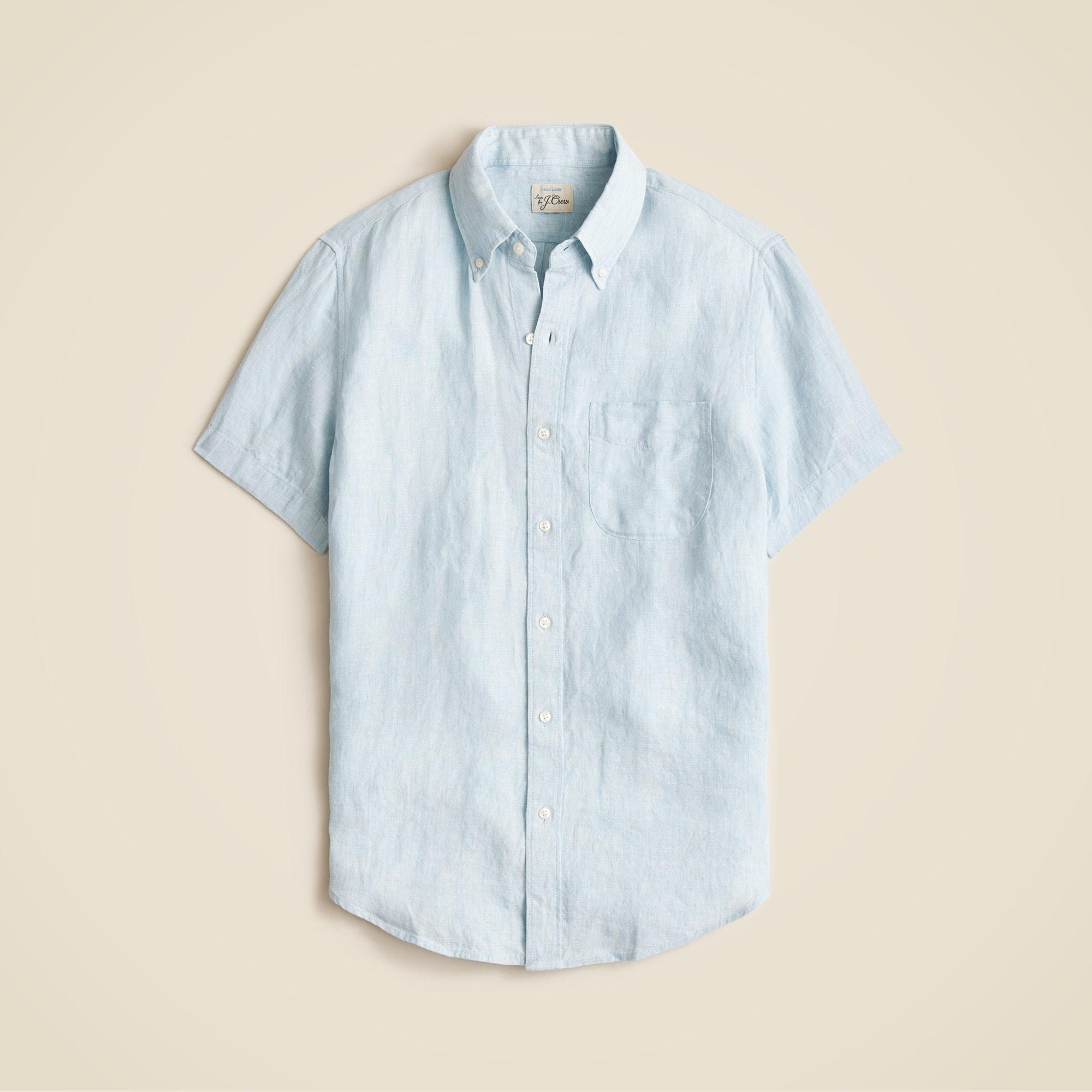 Short-sleeve Baird McNutt Irish linen shirt Product Image
