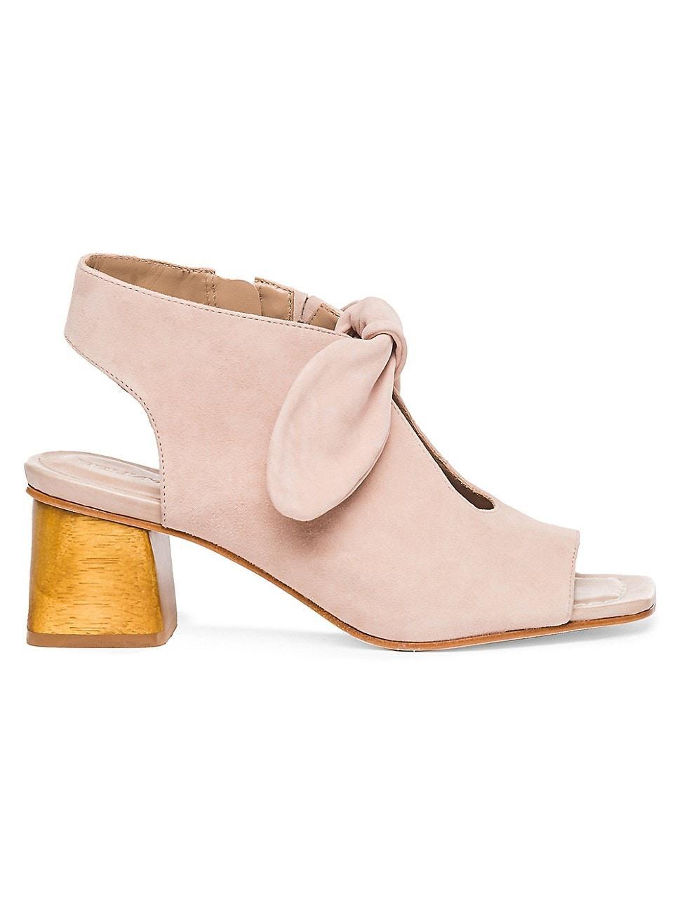 Lizzie Suede Knot Zip Sandals Product Image