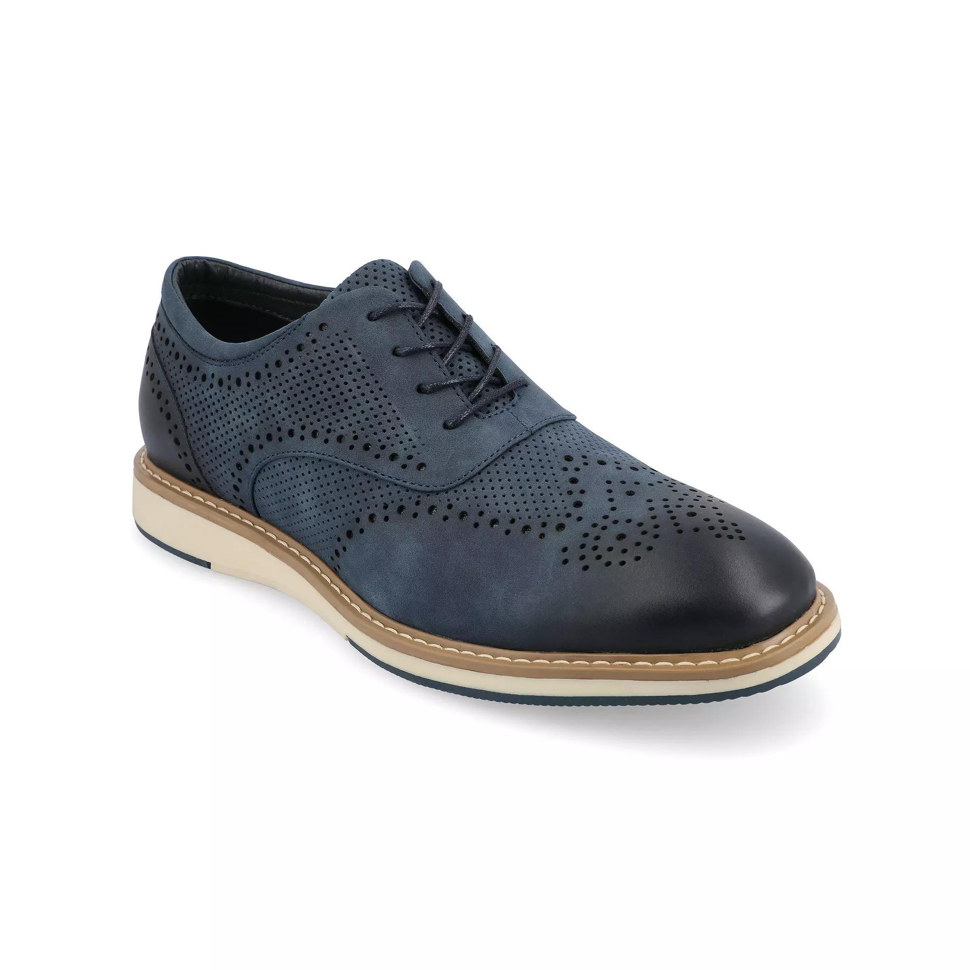 VANCE Patrick Men's Tru Comfort Foam Hybrid Oxford Shoes, Size: 9.5, Blue Product Image