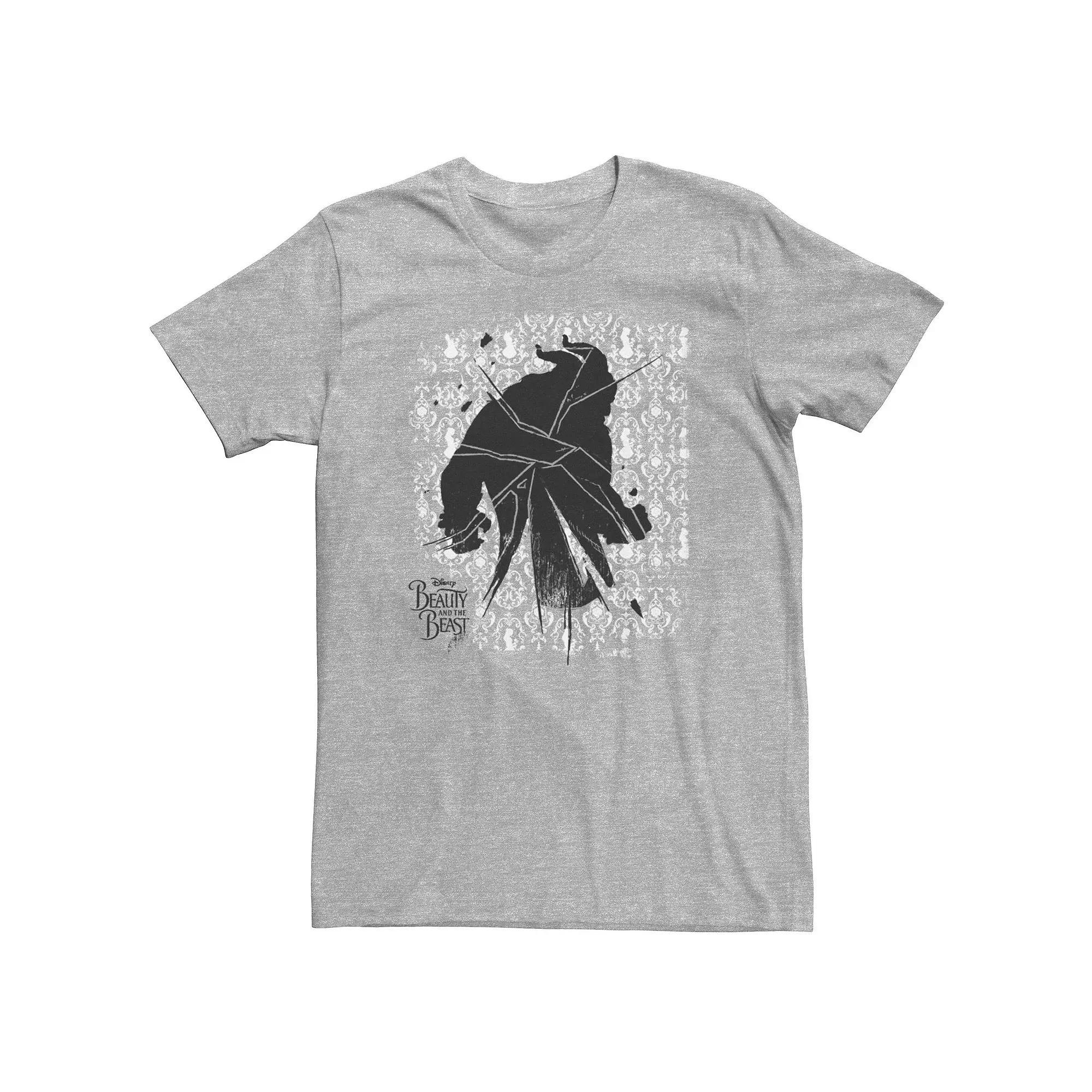 Disney's Beauty & The Beast Men's Shattered Doily Tee, Size: XXL, Athletic Grey Product Image