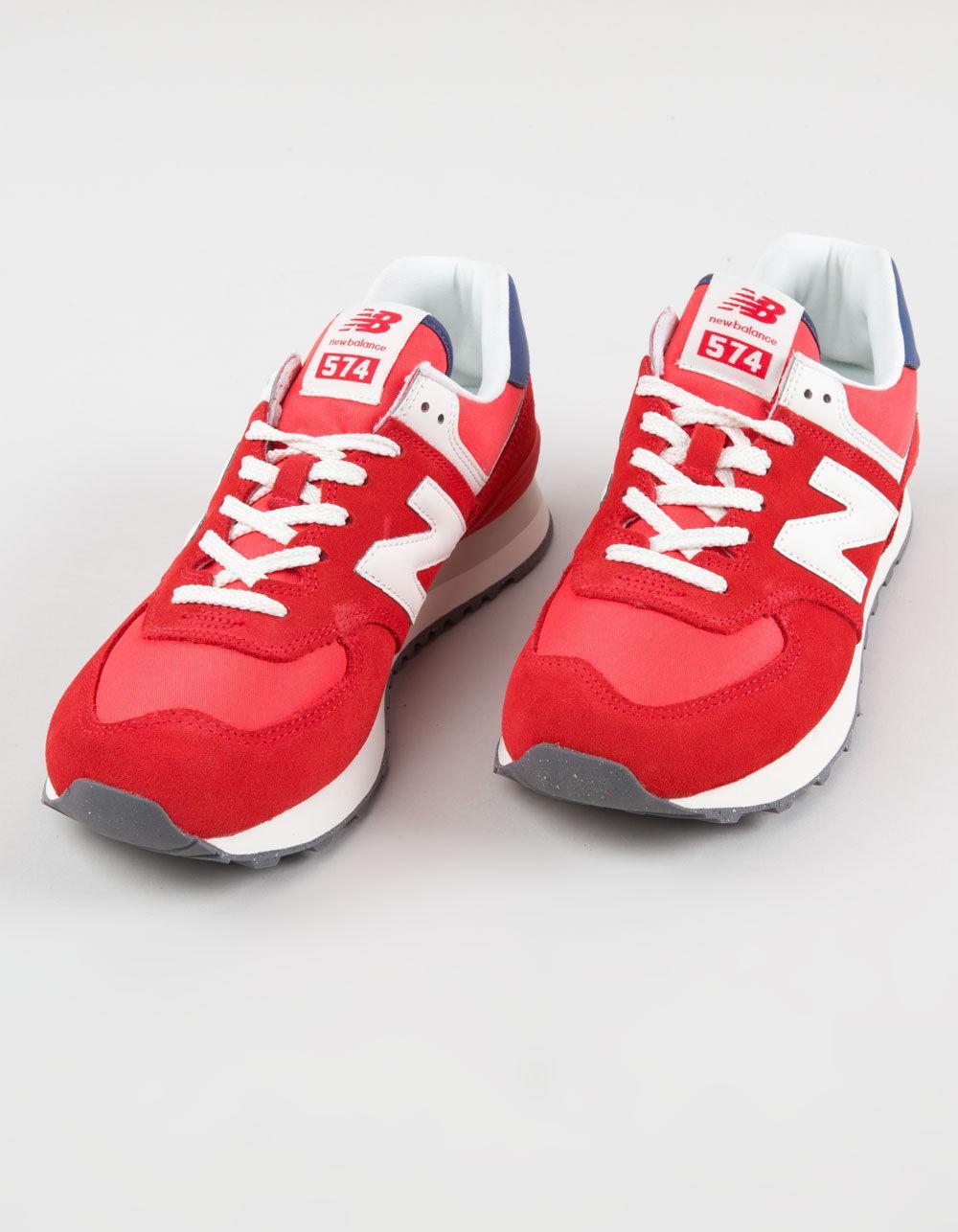 NEW BALANCE 574 Womens Shoes - RED/WHITE Product Image