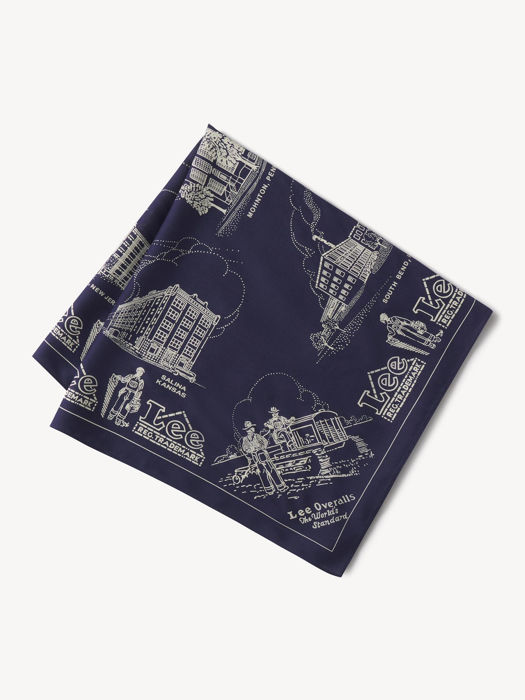 Lee x Buck Mason Navy Mohnton Bandana Product Image