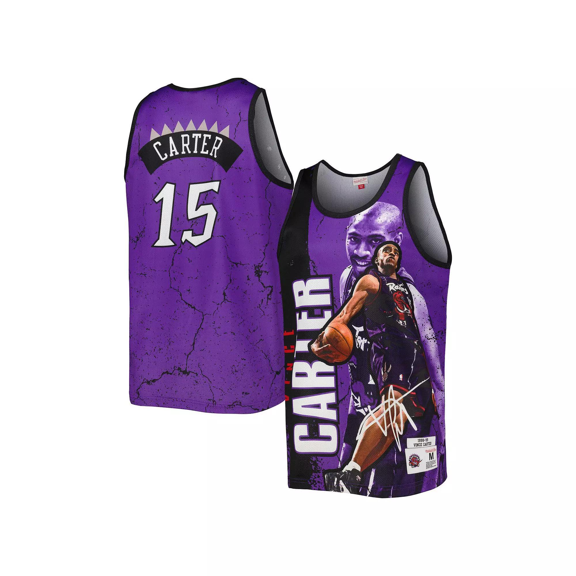 Men's Mitchell & Ness Vince Carter Purple Toronto Raptors 1998-99 Hardwood Classics Player Burst Tank Top, Size: XL, Rpt Purple Product Image