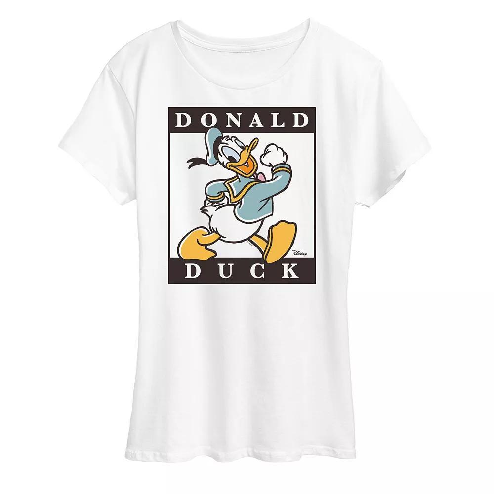 Disneys Donald Duck Womens Type Block Graphic Tee Product Image
