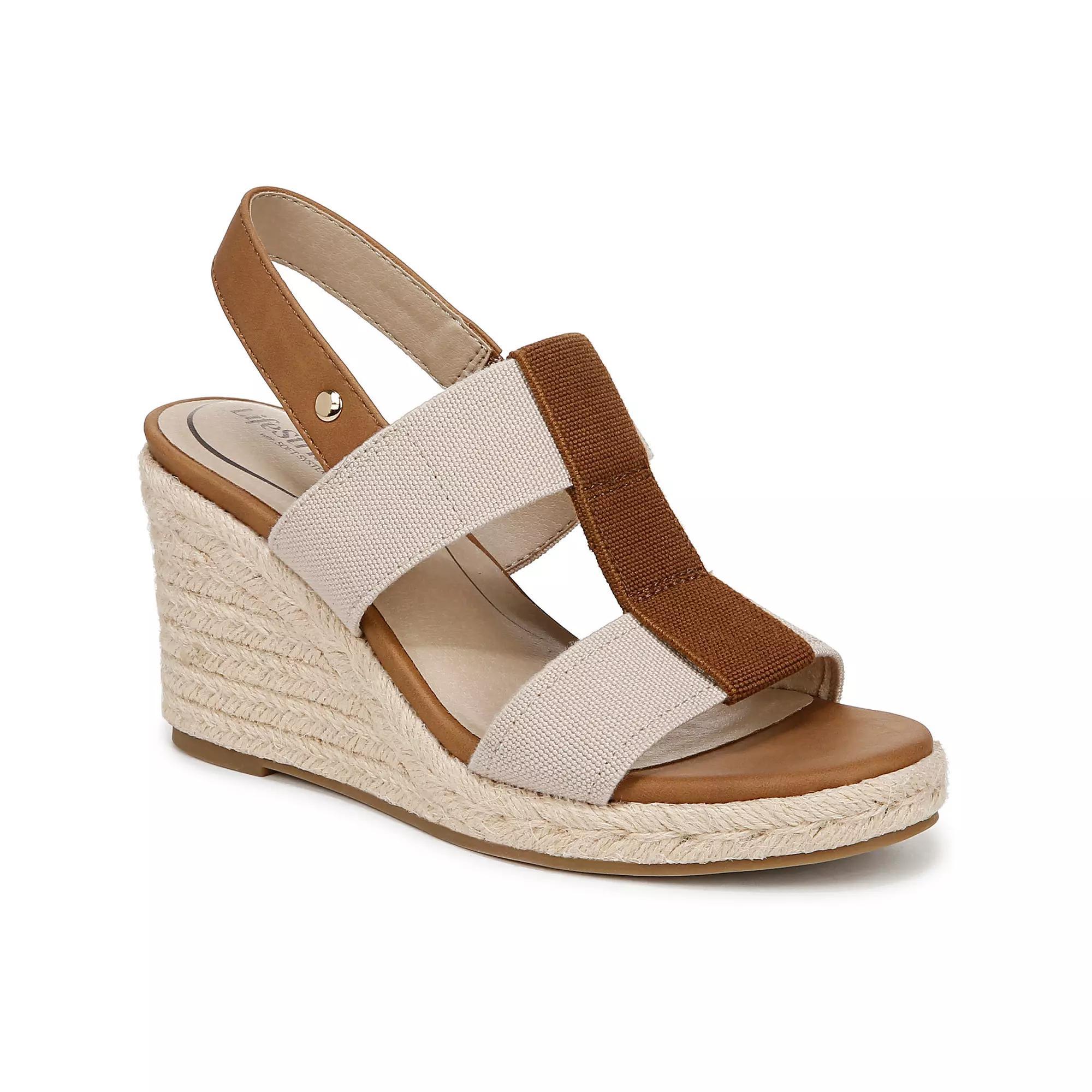 LifeStride Tallulah Women's Espadrille Wedge Sandals, Size: 8.5 Wide, Brown Product Image