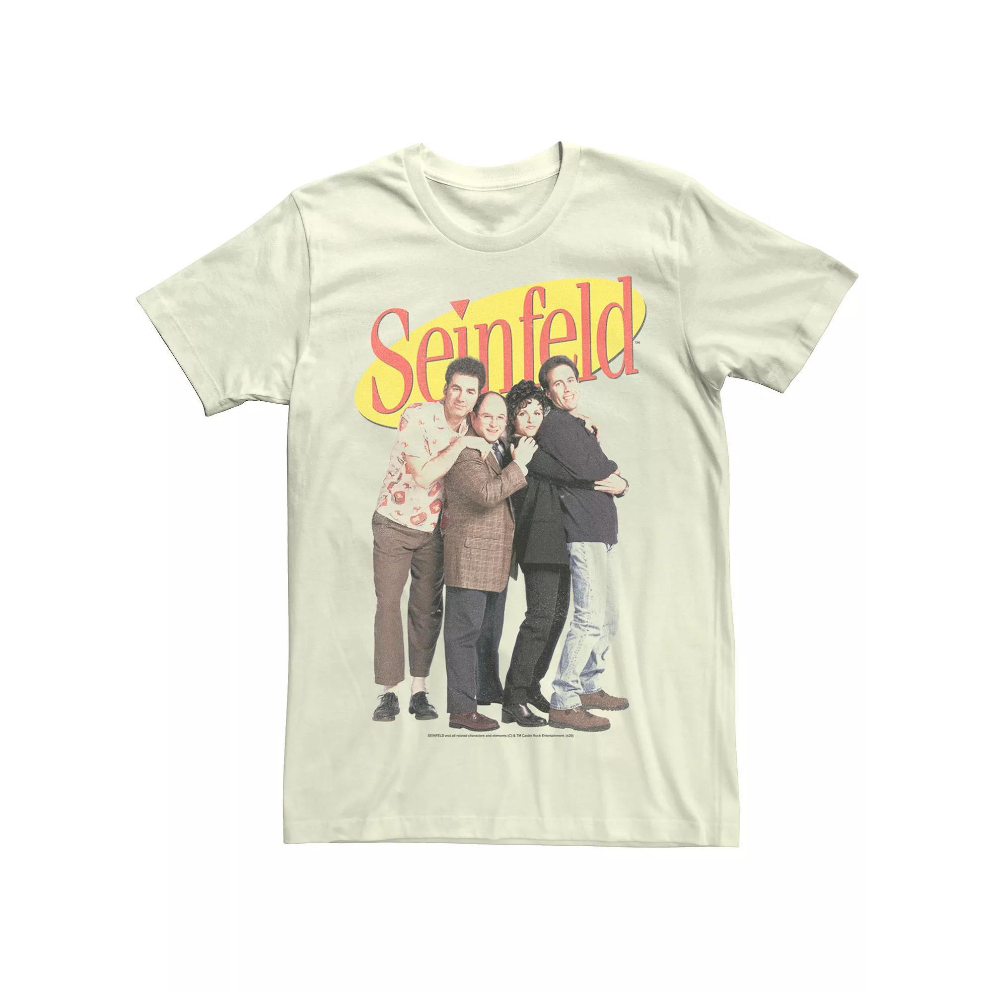 Men's Seinfeld Distressed Group Cast Logo Tee, Size: Medium, Natural Product Image