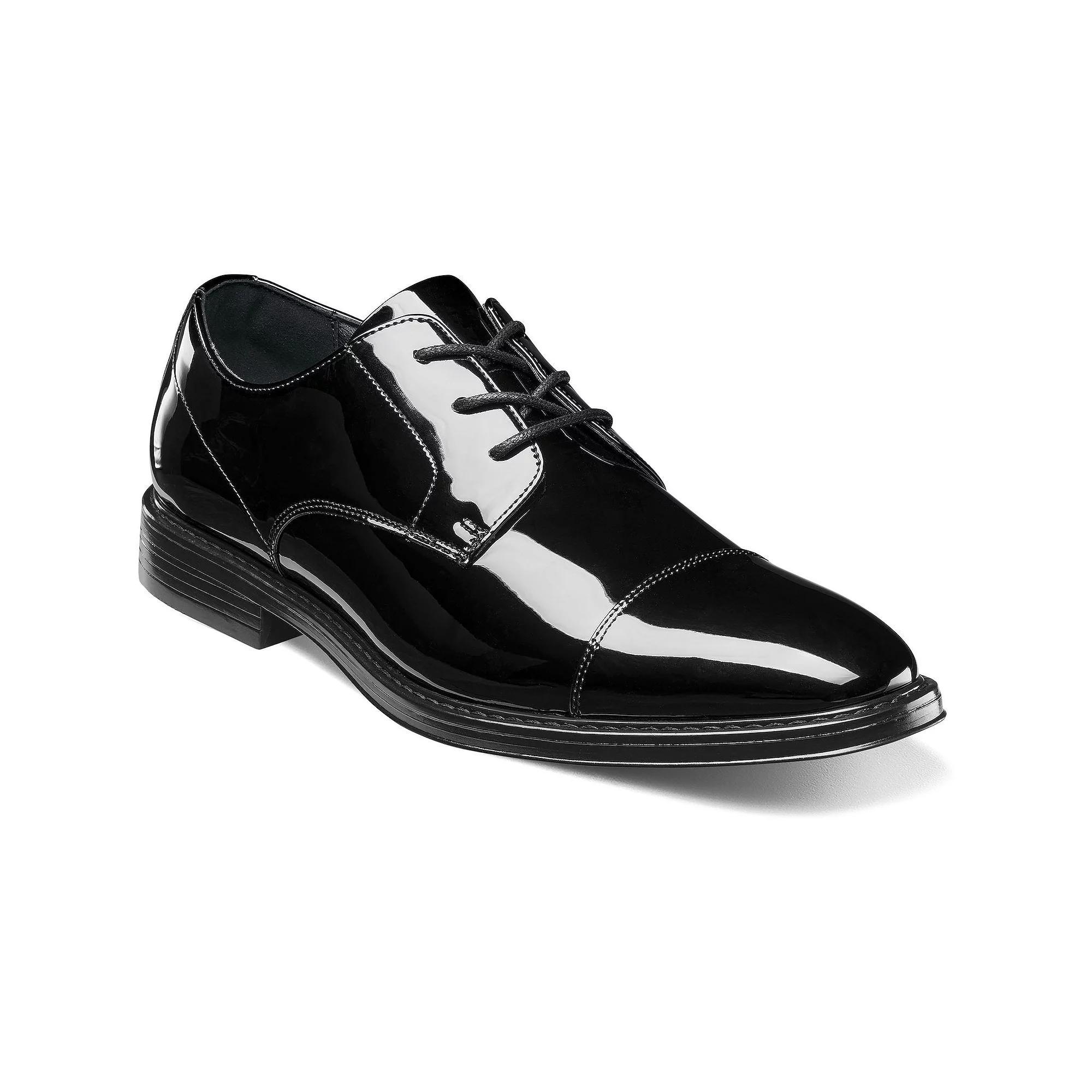 Nunn Bush® Centro Formal Flex Men's Cap Toe Oxford Shoes, Size: 14, Black Patent Product Image