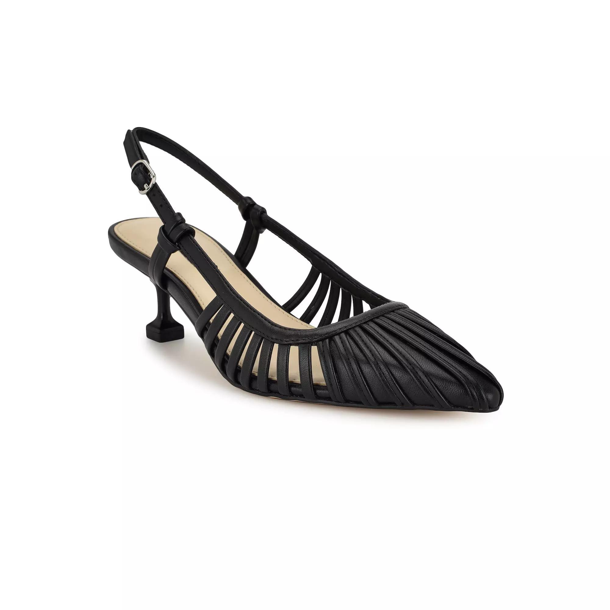 Nine West Women's Whitt Slingback Dress Heels, Size: 9, Black Product Image
