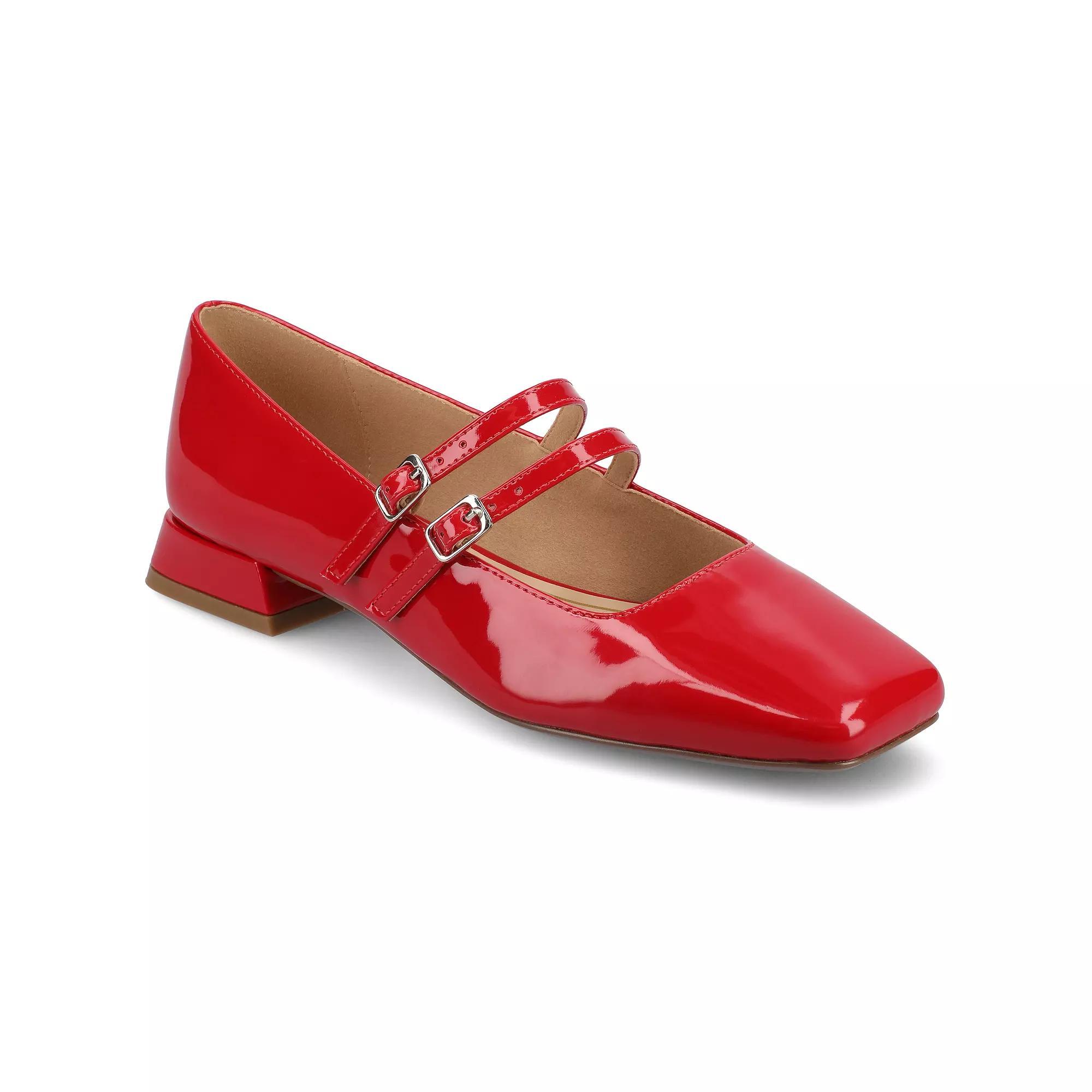 Journee Gredah Double Buckle Womens Mary Jane Dress Flats Product Image