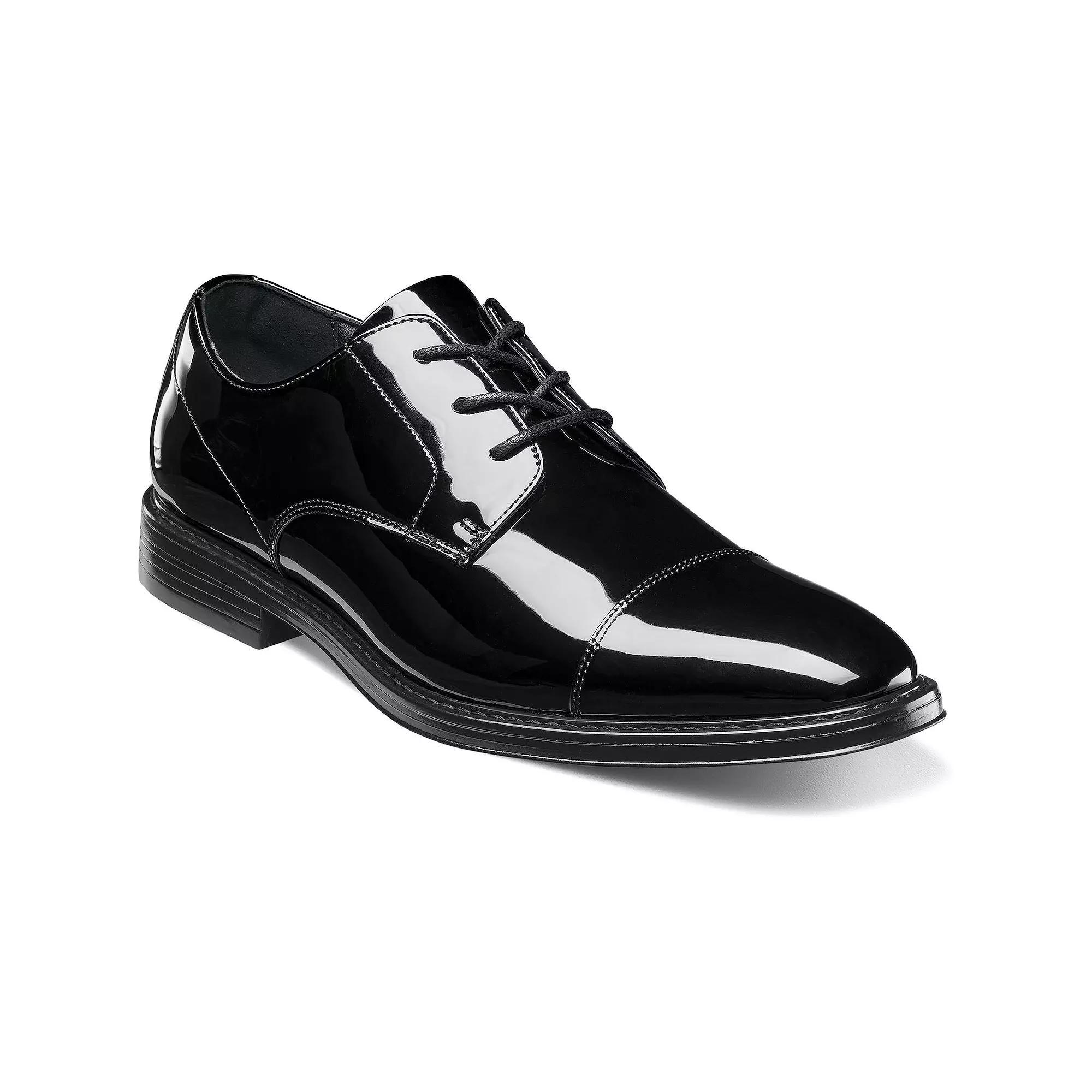 Nunn Bush® Centro Formal Flex Men's Cap Toe Oxford Shoes, Size: 14, Black Patent Product Image