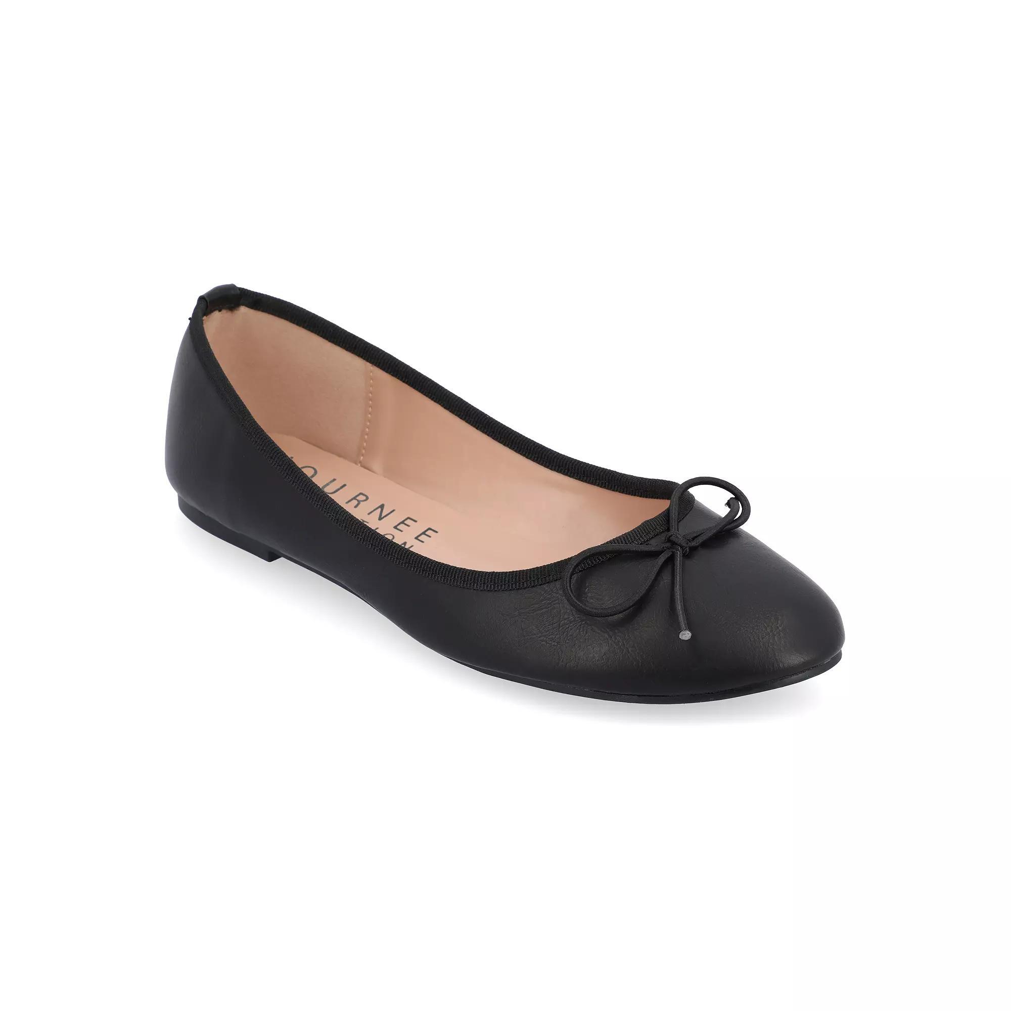 Journee Collection Vika Women's Ballet Flats, Girl's, Size: 6.5 Medium, Black Product Image