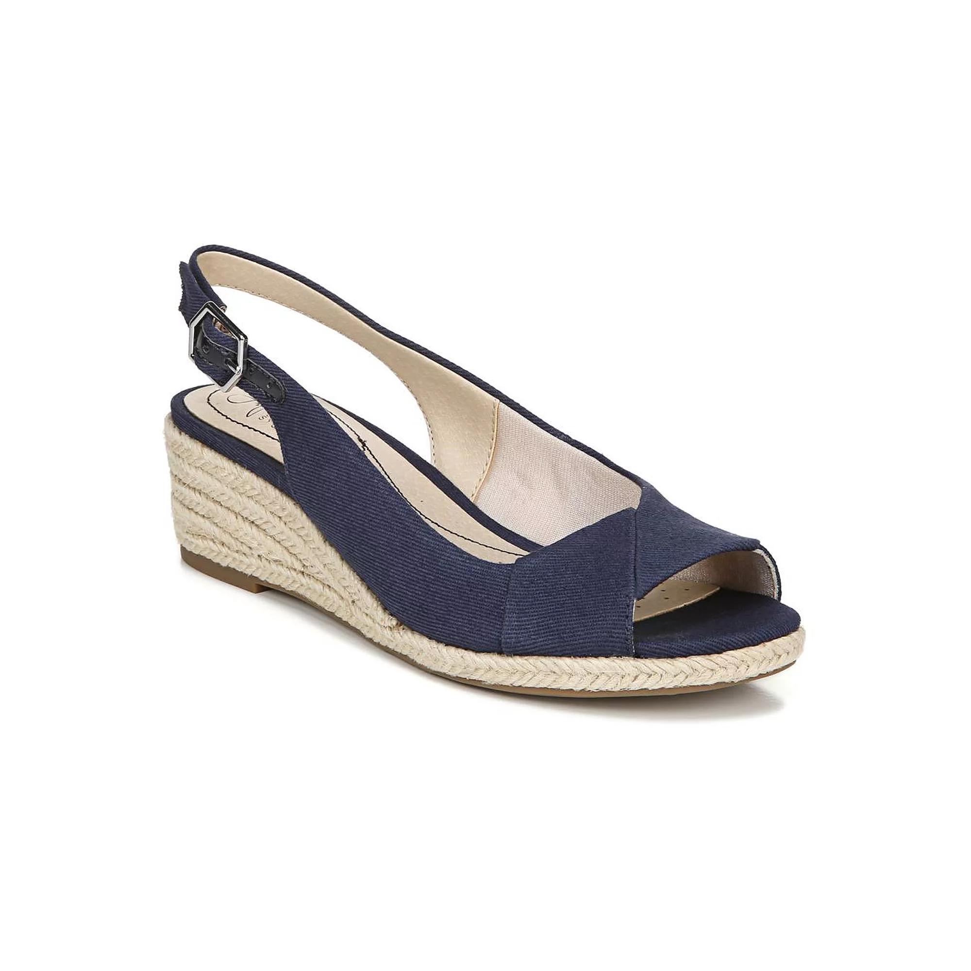 LifeStride Socialite Women's Wedge Sandals, Size: 6 Wide, Blue Product Image