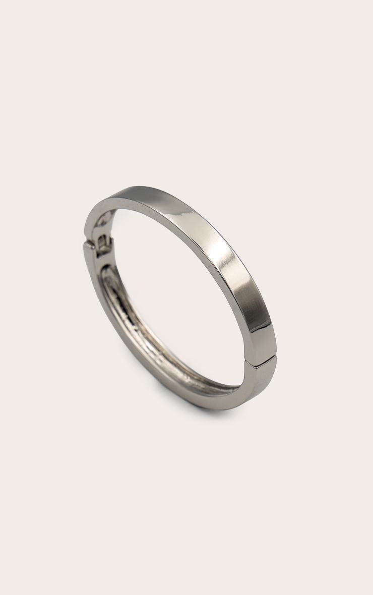 Silver Chunky Clasp Bangle Product Image