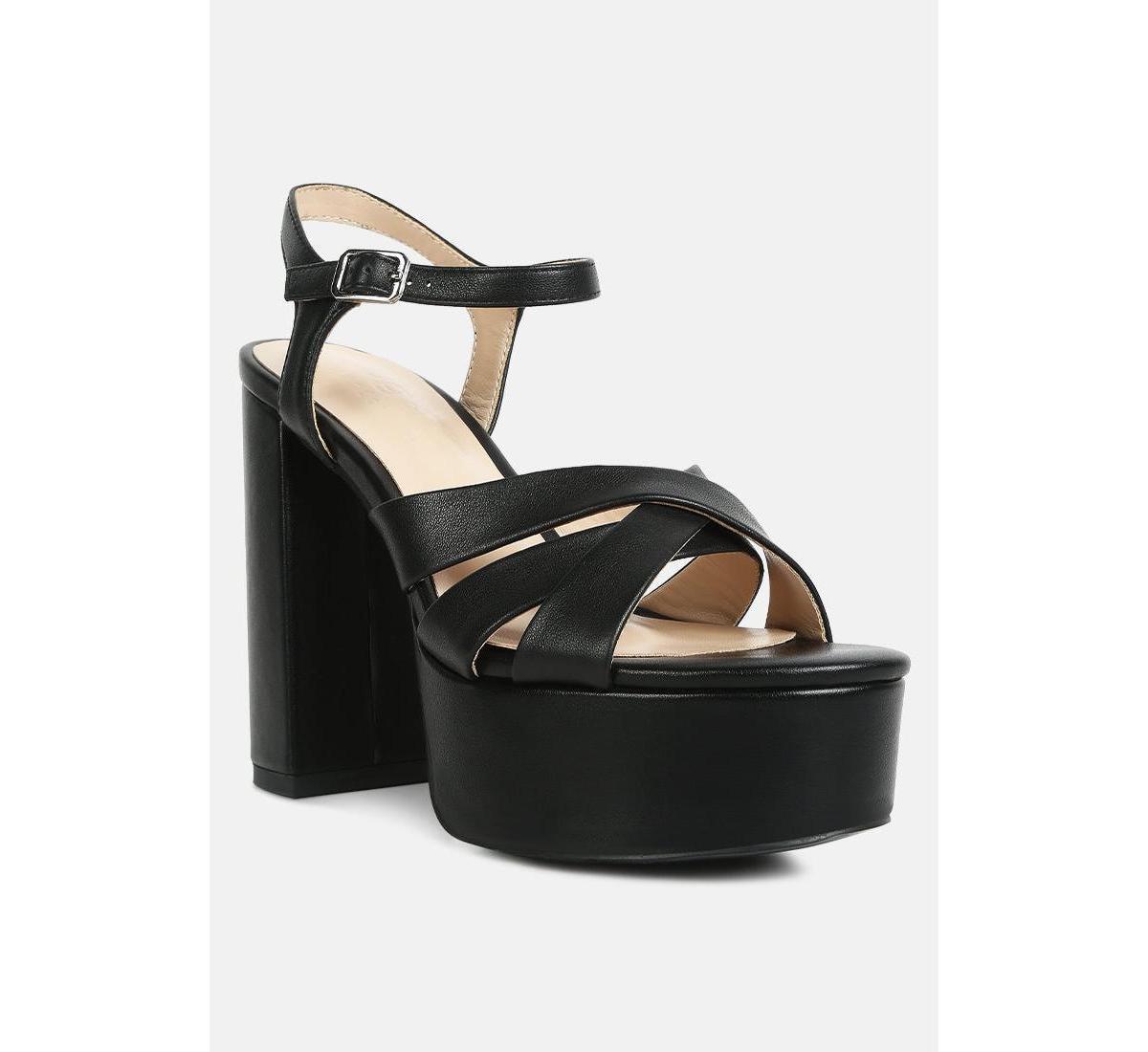 Rag & Co De-Vil Women's Leather Block Heel Dress Sandals, Size: 8 Product Image