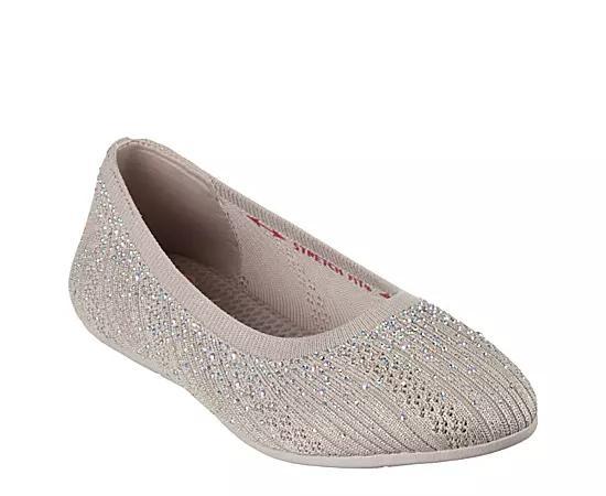 Skechers Cleo® 2.0 Glitzy Daze Women's Flats, Size: 9.5, Black Product Image