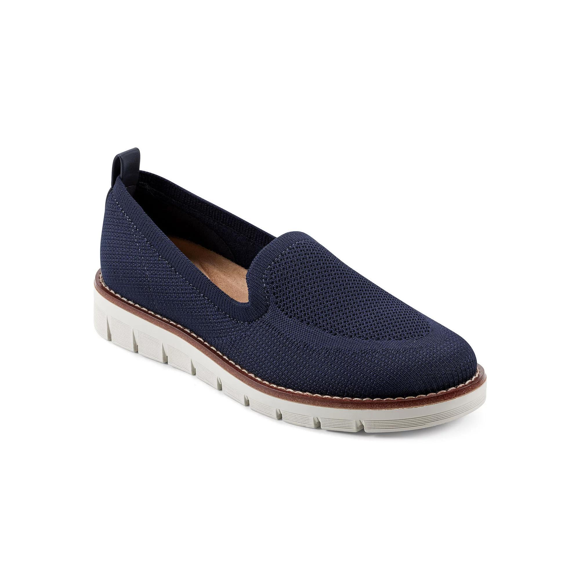 Easy Spirit Vanessa Womens Knit Slip-On Flats Blue Product Image