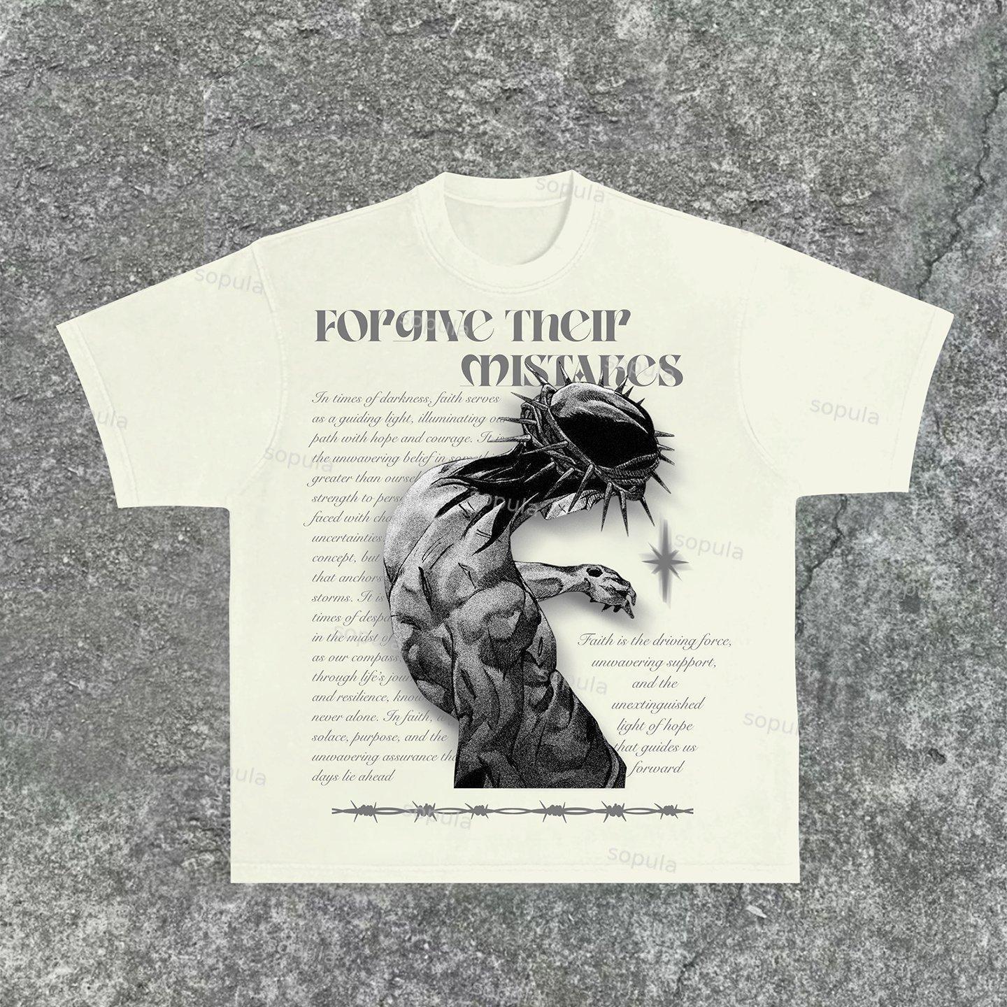 Sopula Forgive Their Mistakes JoJo Jesus Print T-Shirt Product Image