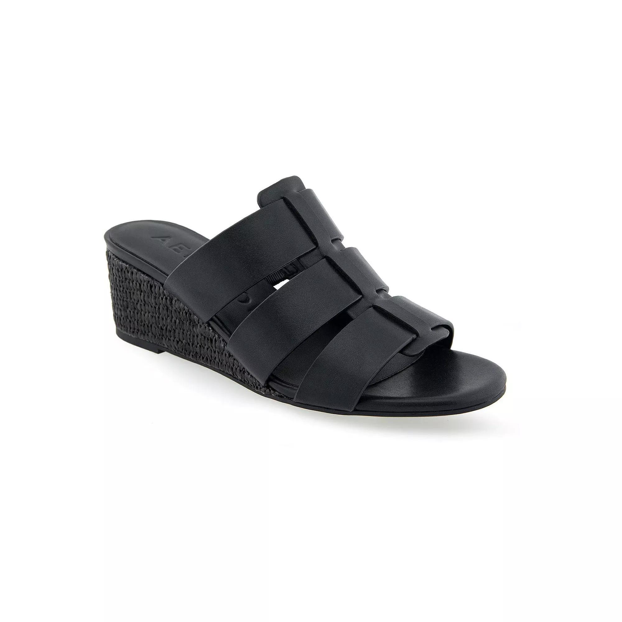 Aerosoles Wilma Women's Wedge Dress Sandals, Size: 11 Wide, Black Combo Product Image