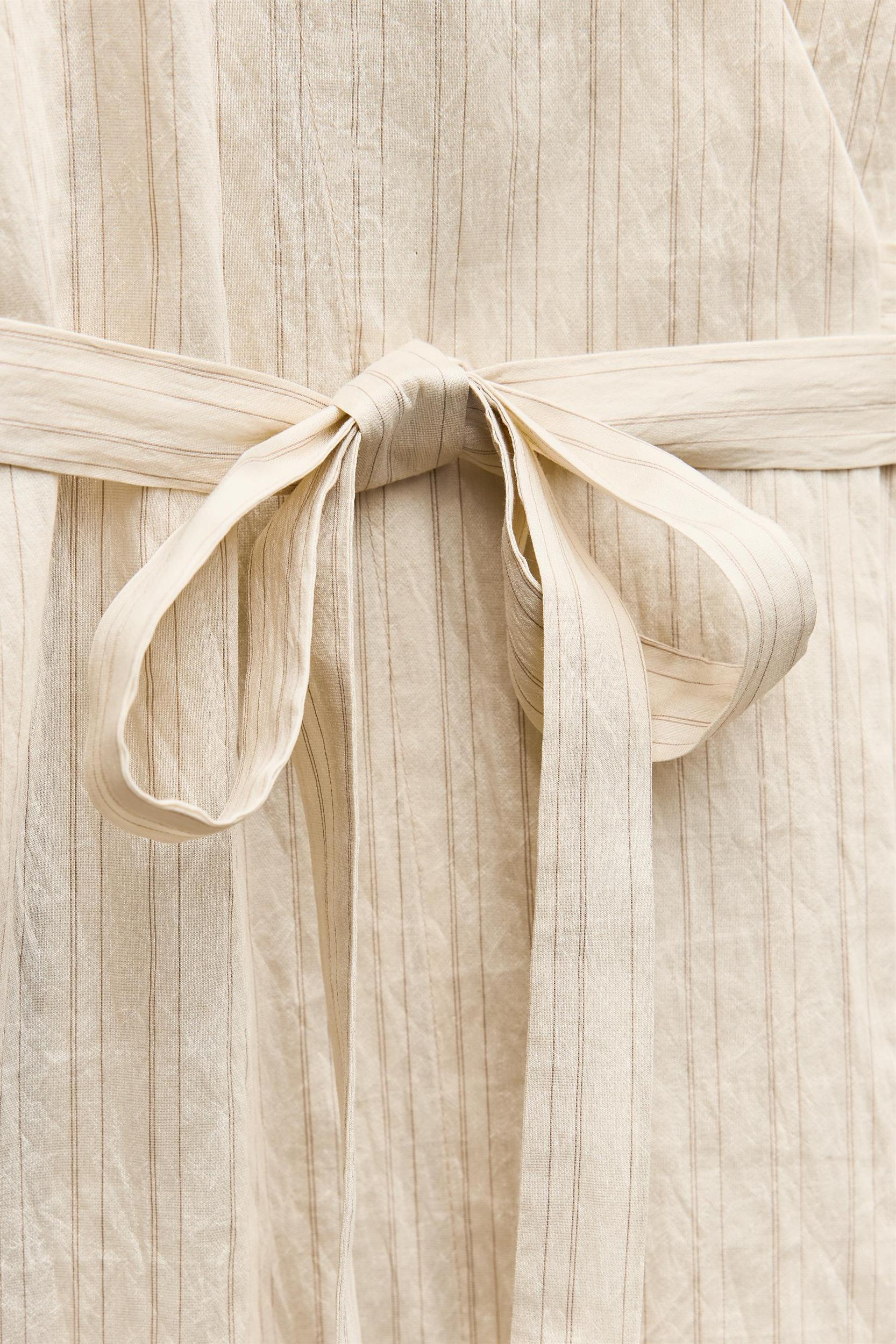 VOLUMINOUS STRIPED TUNIC DRESS ZW COLLECTION Product Image