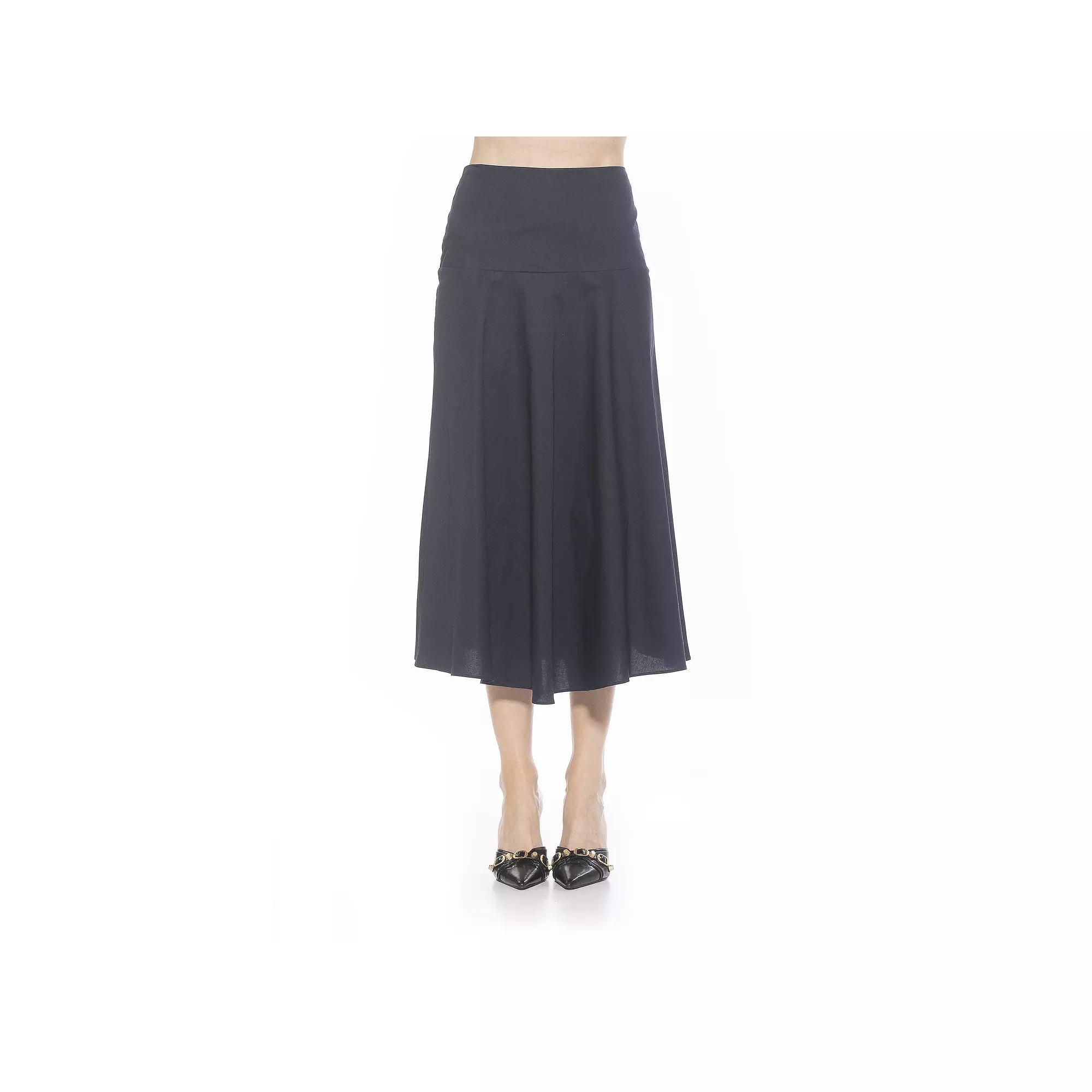 Women's ALEXIA ADMOR Hadley Pull-On Midi Skirt, Size: 12, Blue Product Image