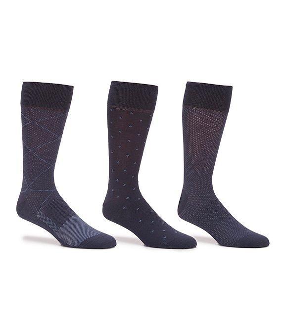 Gold Label Roundtree & Yorke Argyle Crew Dress Socks 3-Pack Product Image