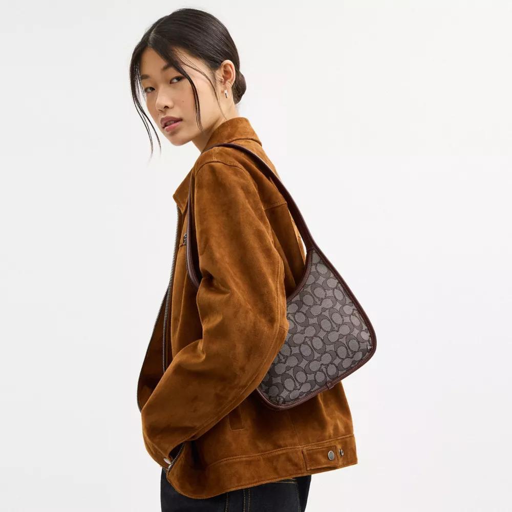 Curve Zip Bag In Signature Jacquard Product Image