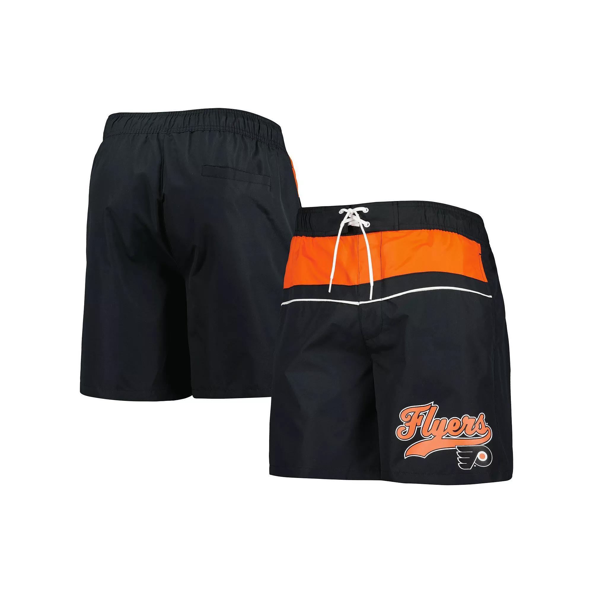 Men's Starter Black Philadelphia Flyers Freestyle Volley Swim Shorts, Size: XL, Fly Black Product Image