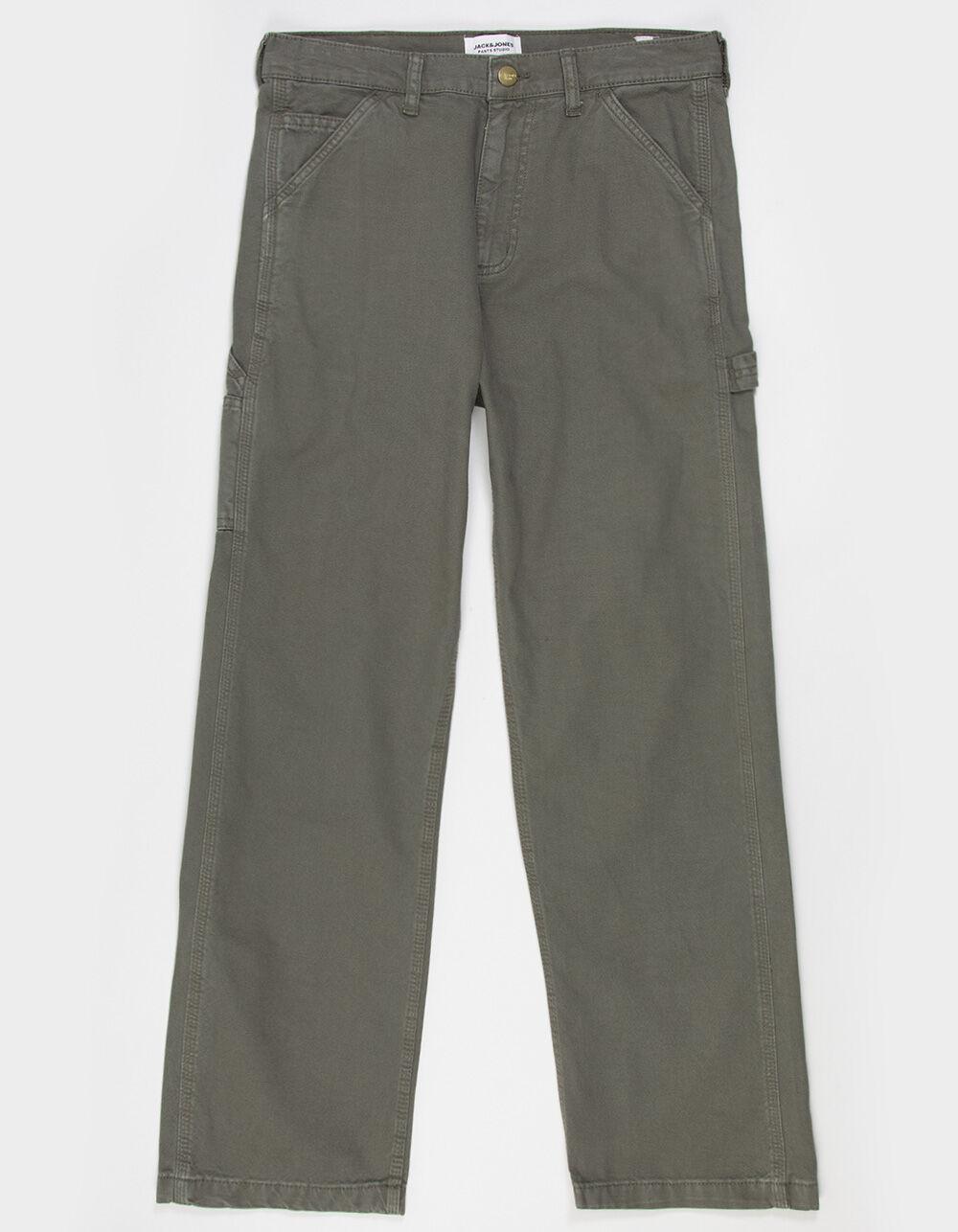 JACK & JONES Eddie Mens Loose Fit Carpenter Pants - CHARCOAL Product Image