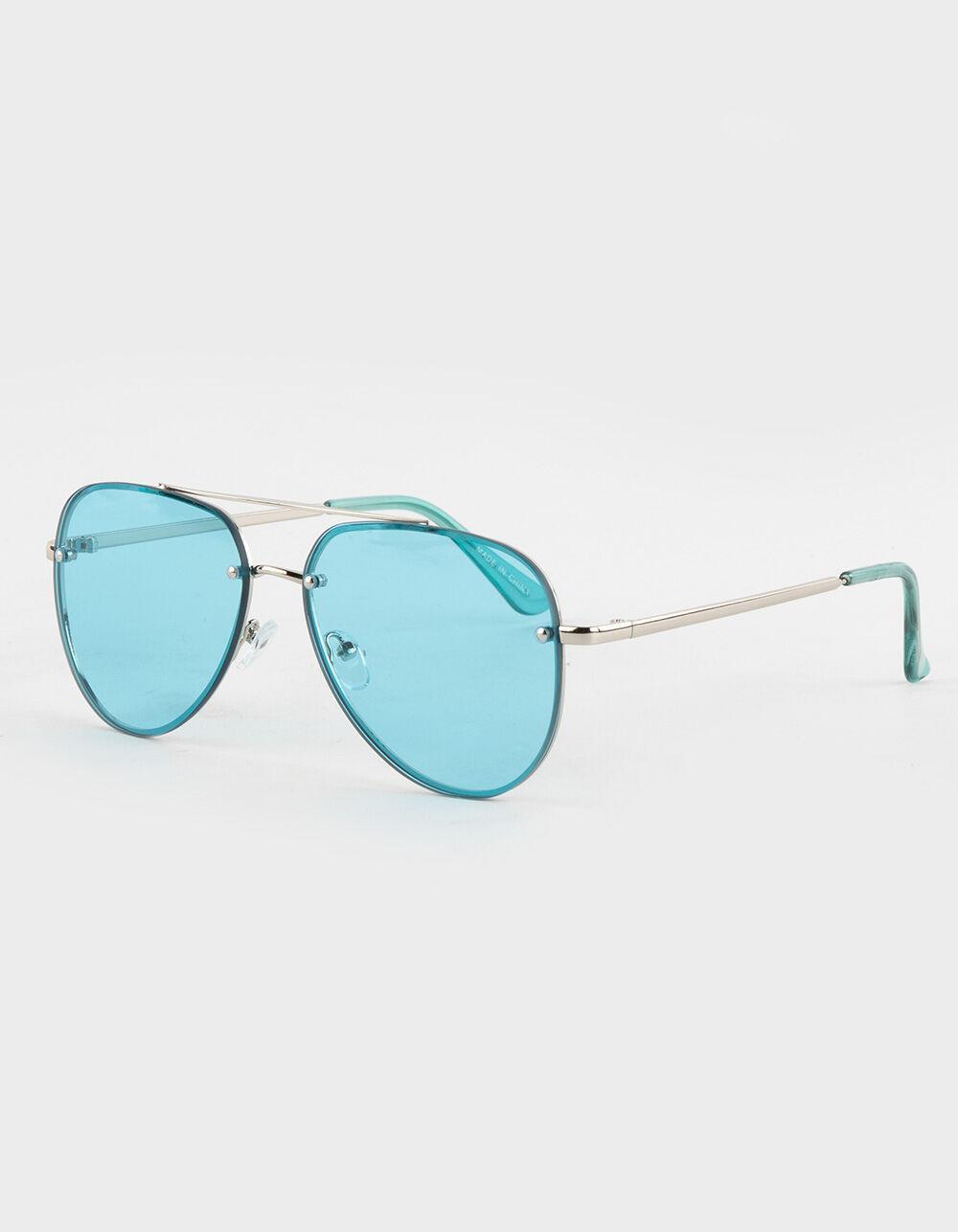 RSQ Bright Future Aviation Sunglasses - TURQUOISE Product Image