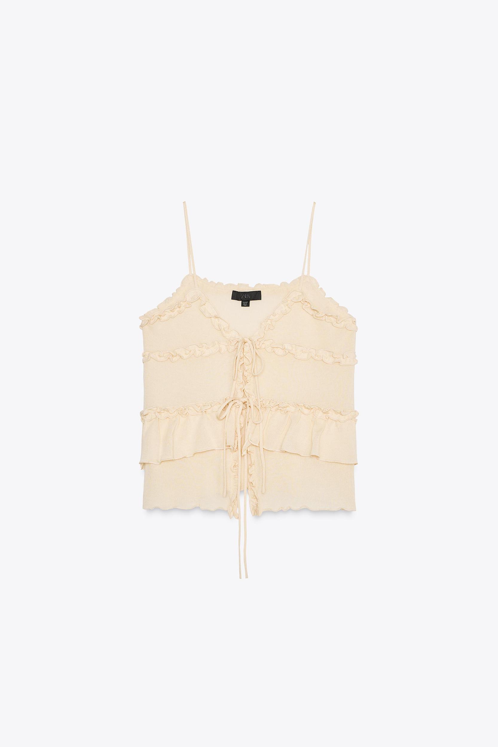 RUFFLED KNIT TOP Product Image