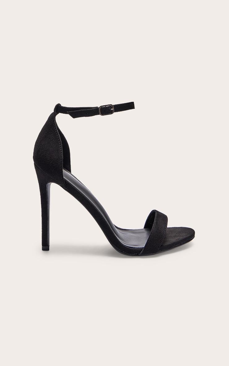 Clover Black Strap Heeled Sandals Product Image