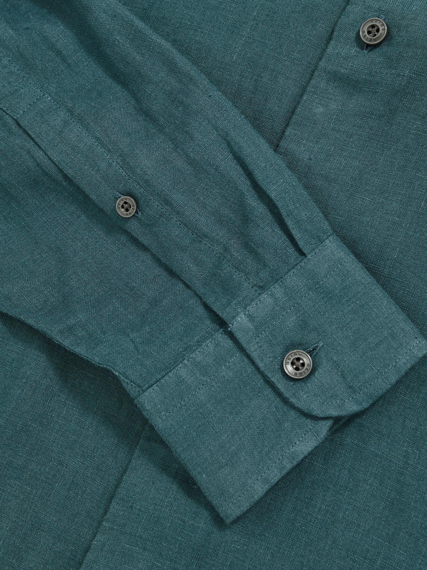 Linen Cutaway-Collar Shirt in Orion Blue Product Image