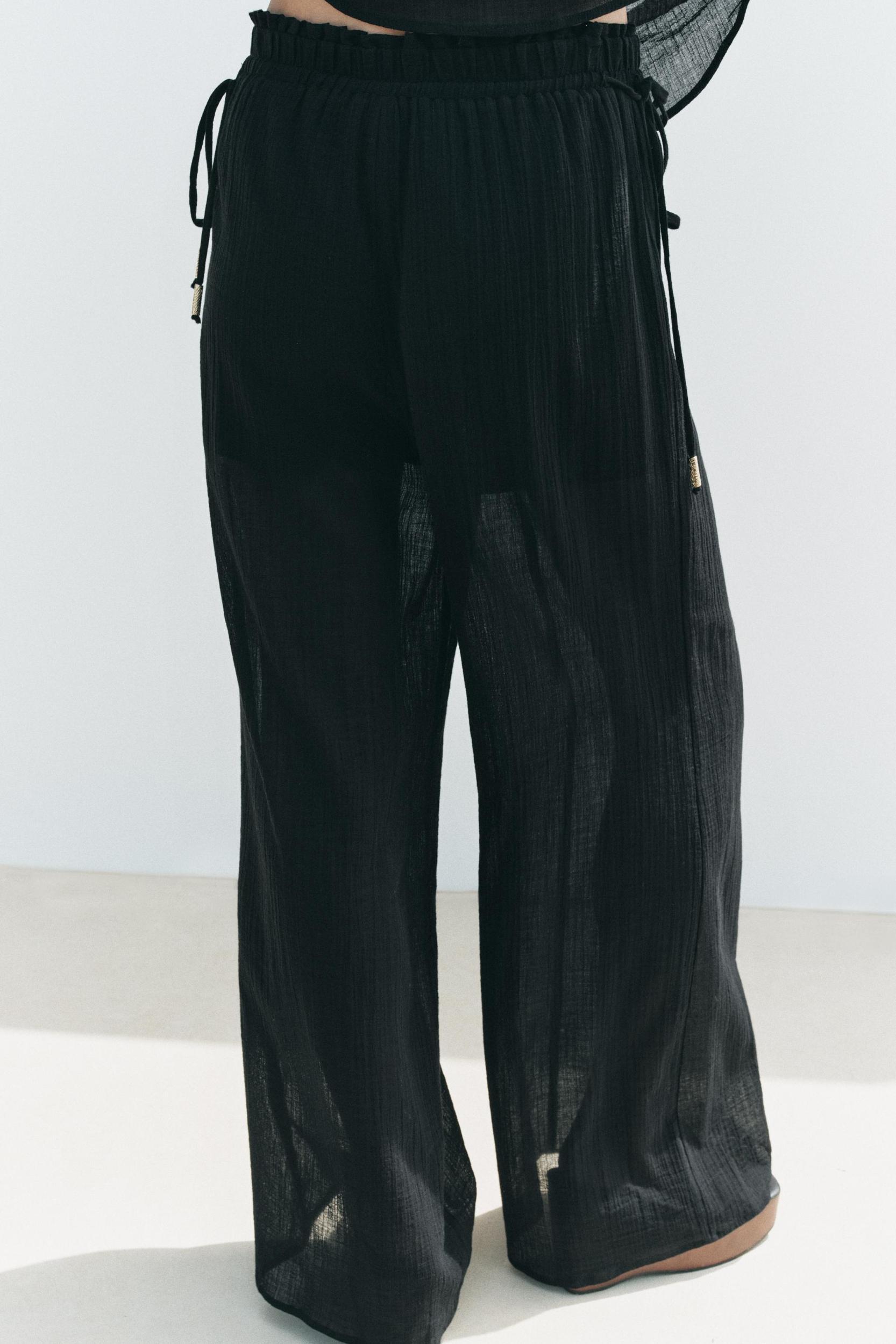 SEMI-SHEER WIDE LEG PANTS Product Image