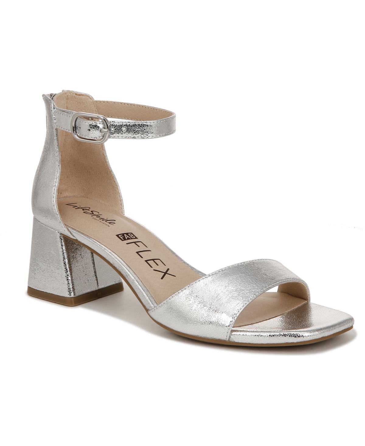LifeStride Cassidy Women's Ankle Strap Heels, Size: 10, Silver Product Image