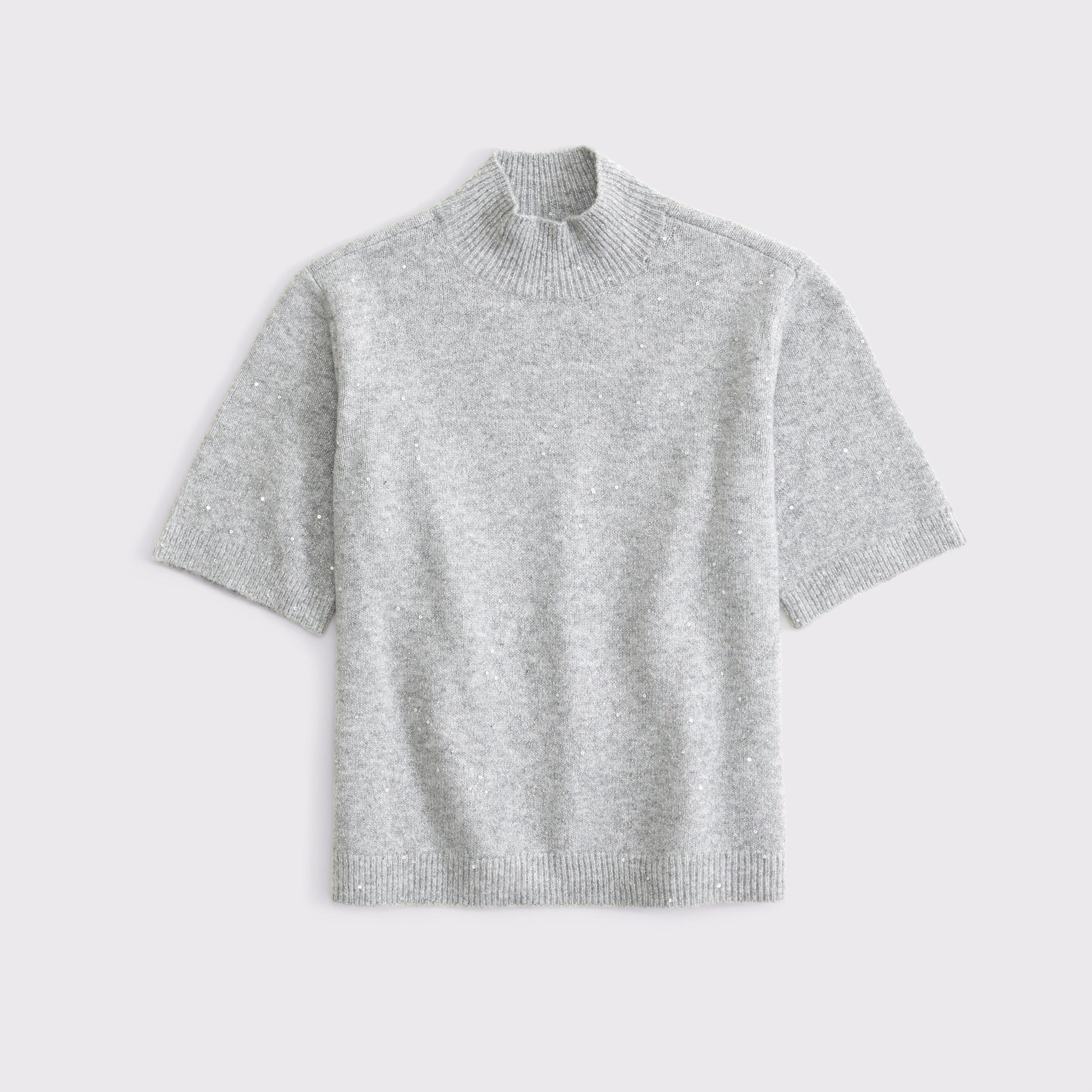 Lurex Mockneck Sweater Tee Product Image